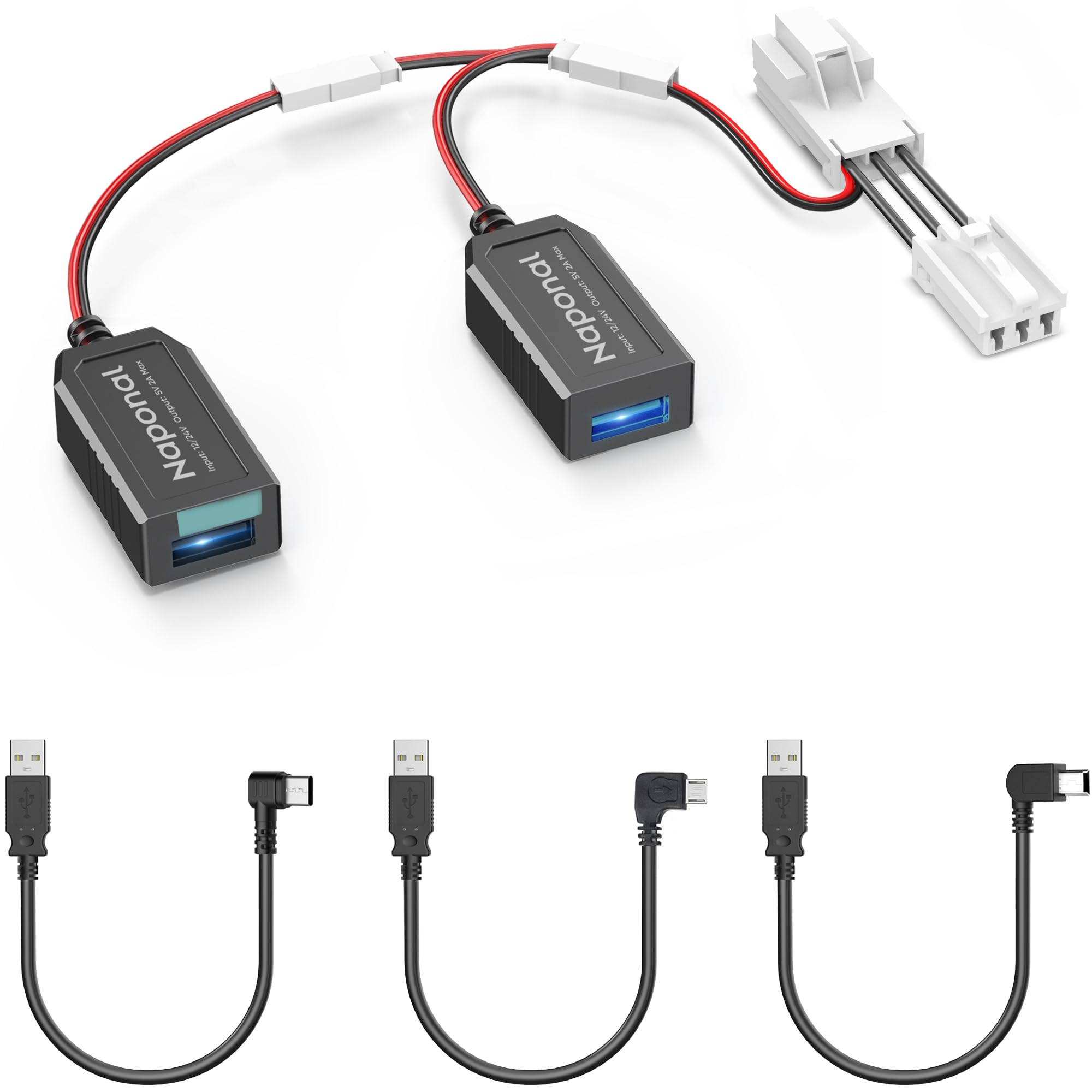 Premium GPS Dash Cam Power Adapter (3-Pin Type A Connector) - Mirror Camera Radar Charger Station & GPS Dash Cam Charger Cable for Subaru BRZ, Crosstrek, Forester & More | Seamless Rearview Mirror Connection | Perfect for Road Trips, Commuting & Vehicle Security Monitoring