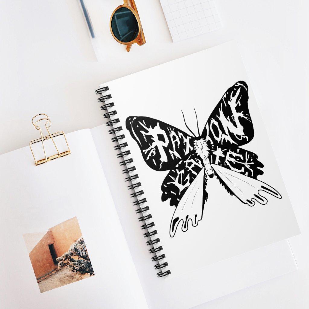 Premium Ruled Line Moth Spiral Notebook - A5 Size, 80 Sheets, College Ruled Paper for School, Office & Journaling - Perfect for Note Taking, Sketching & Gift Giving