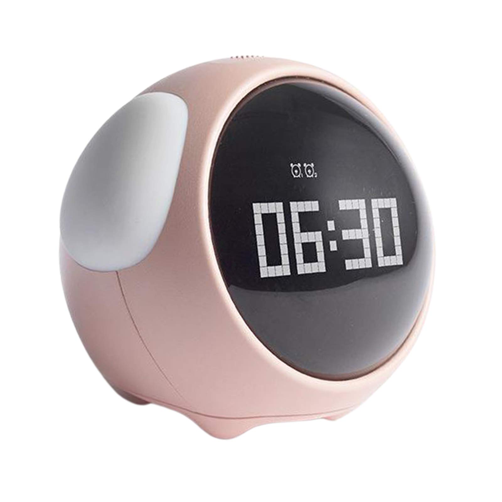 Baoblaze Kids Alarm Clock with Voice Control & Night Light - Sleep Trainer for Children, Teach Healthy Sleep Habits, Perfect for Bedrooms & Nurseries - Pink