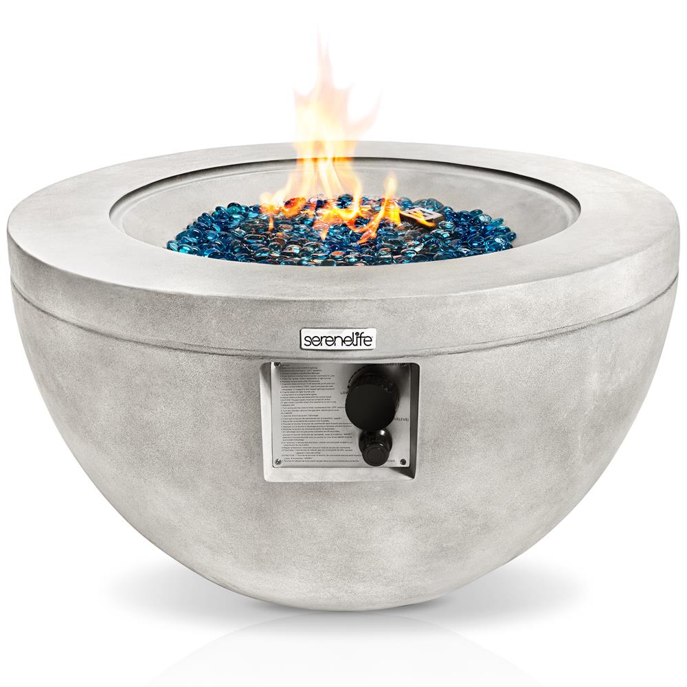 Outdoor Propane Gas Fire Pit for Patio, Backyard, and Camping - Portable & Durable Steel Fire Pit with Lava Rocks - Perfect for Gatherings, Relaxing, and Heating