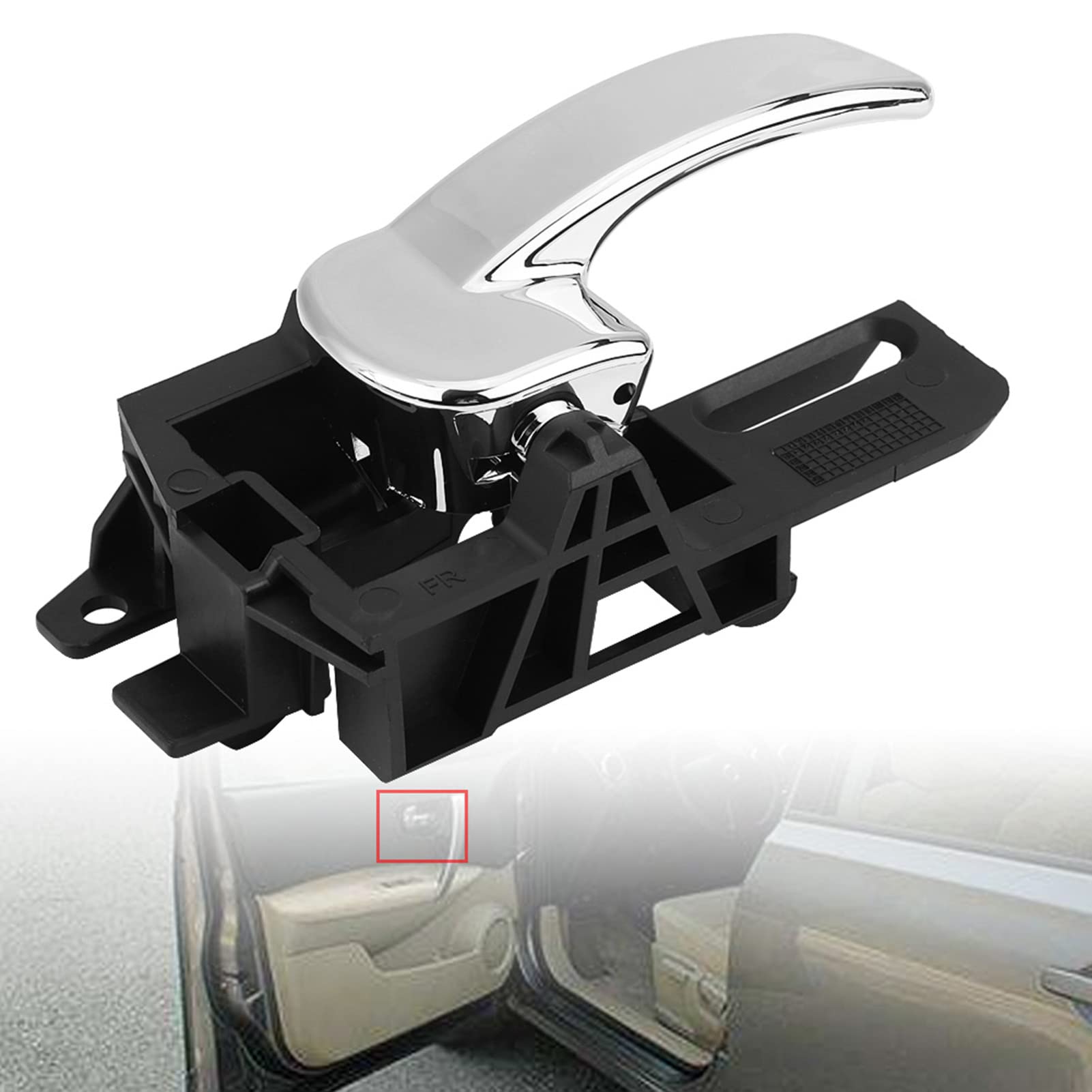 Durable Car Interior Door Handle - Plastic Replacement for Front Door - Perfect for Car Maintenance & DIY Auto Repair