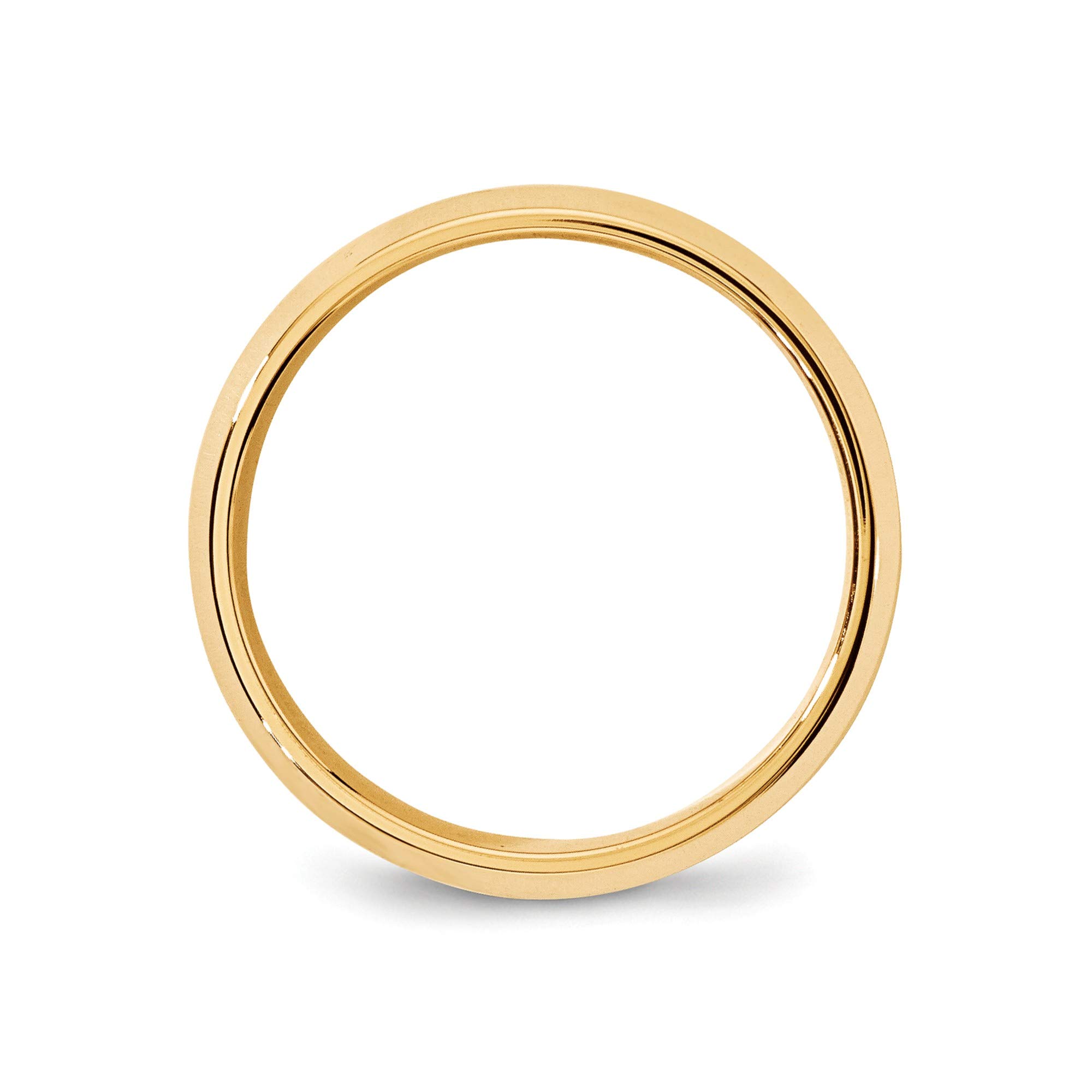 14K Yellow Gold 7mm Comfort Fit Band Ring - Size 9 for Weddings & Gifts