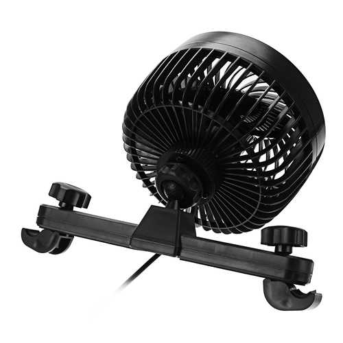 12V 6-Inch Car Headrest Cooling Fan with 360° Rotation - Adjustable Rear Seat Ventilation for Summer Comfort - Perfect for Road Trips & Long Drives