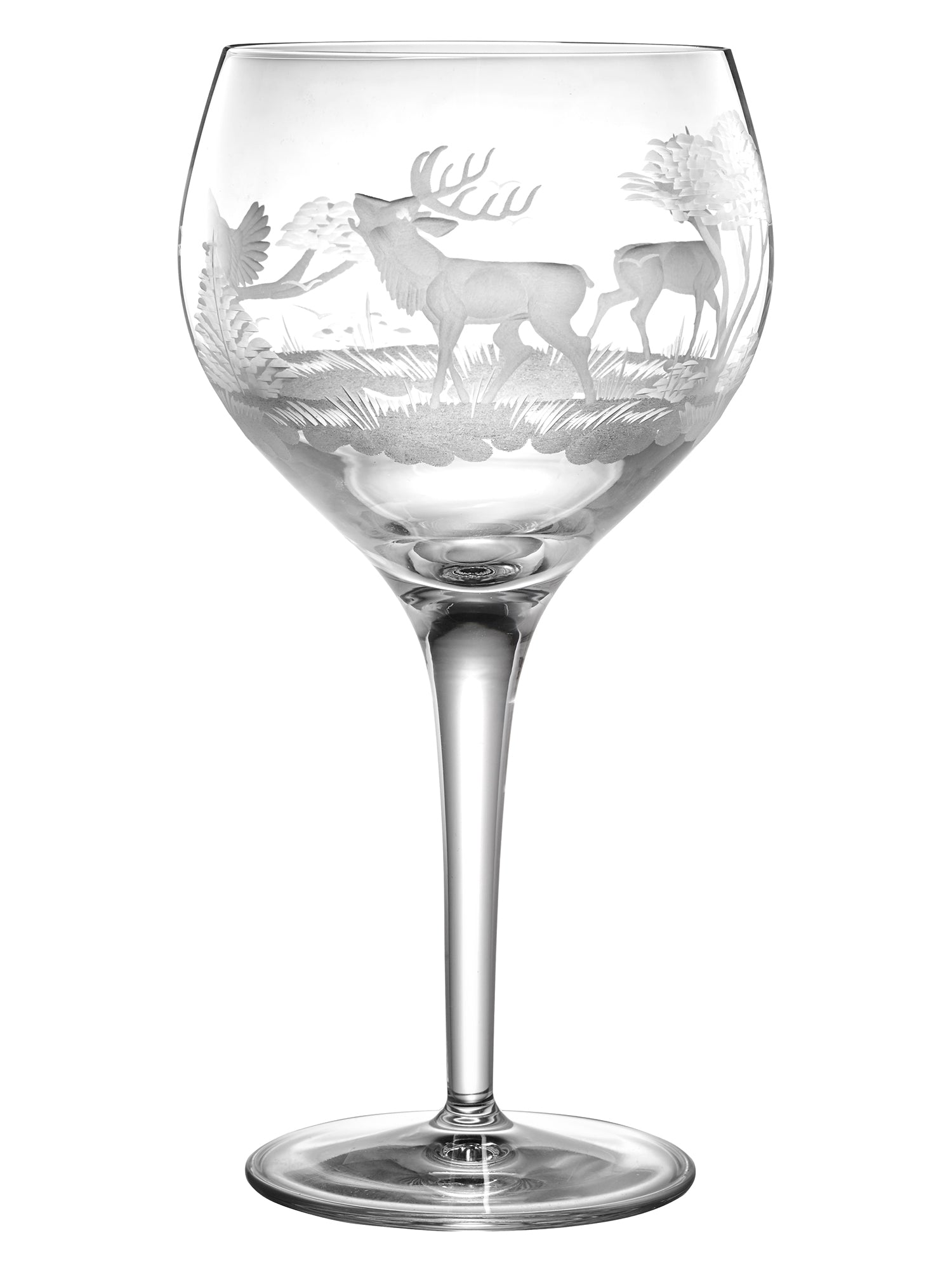 Premium Stag Red Wine Glasses Set of 4 - Elegant Crystal Stemware for Cabernet, Merlot & Pinot Noir - Perfect for Dinner Parties, Romantic Dates & Wine Tasting Events