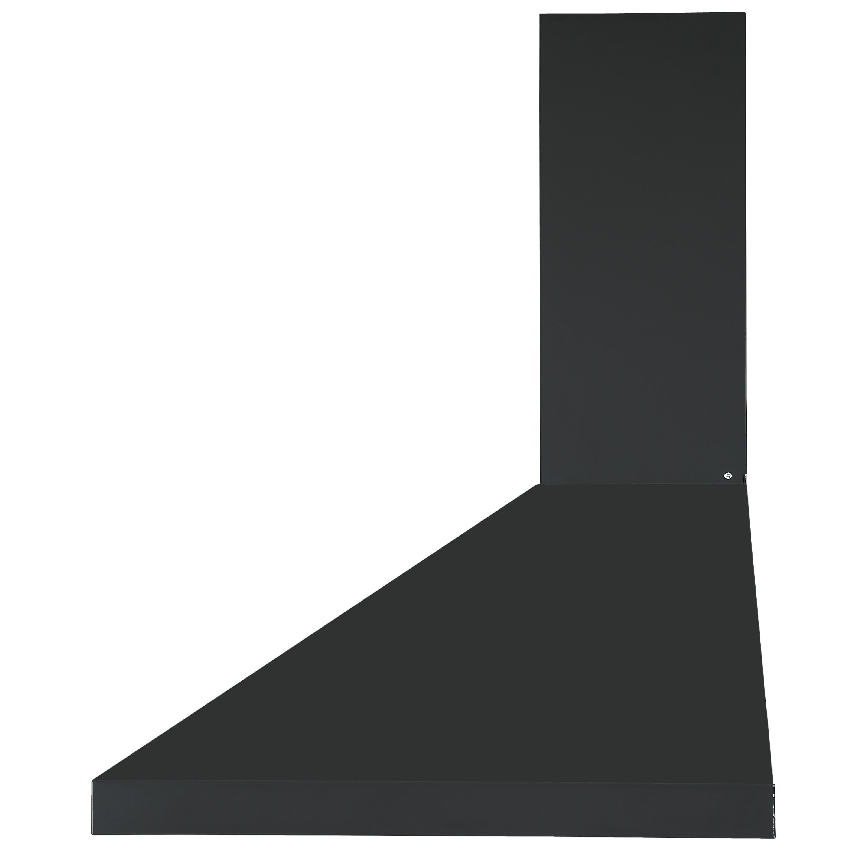 Ancona 30 Inch Convertible Wall Mounted Pyramid Range Hood in Matte Black - Powerful Kitchen Ventilation for Gas Stoves & Cooking Areas