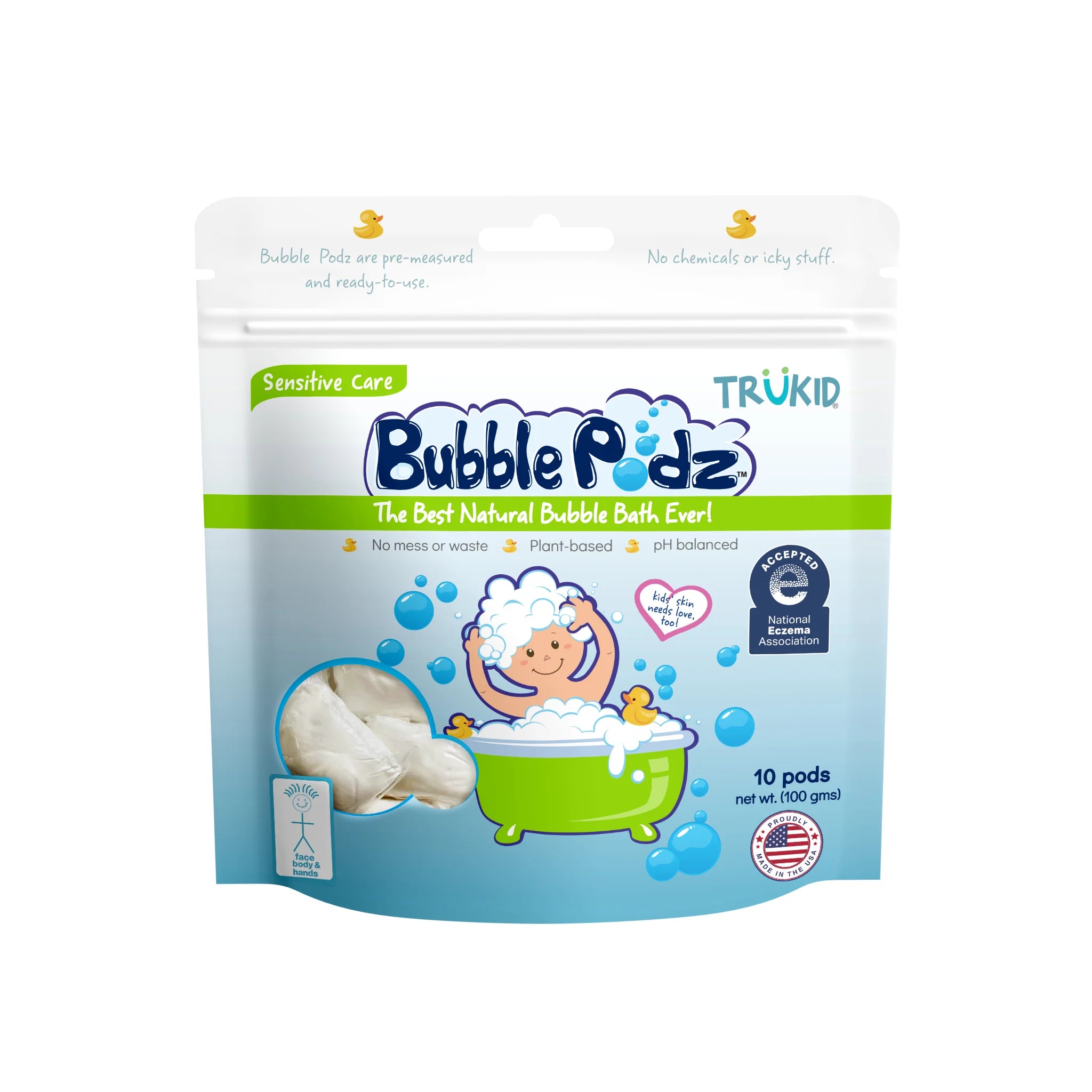 TruKid Bubble Podz - Fun & Safe Bubble Bath for Kids | Gentle & Hypoallergenic | Perfect for Bath Time Play & Relaxation