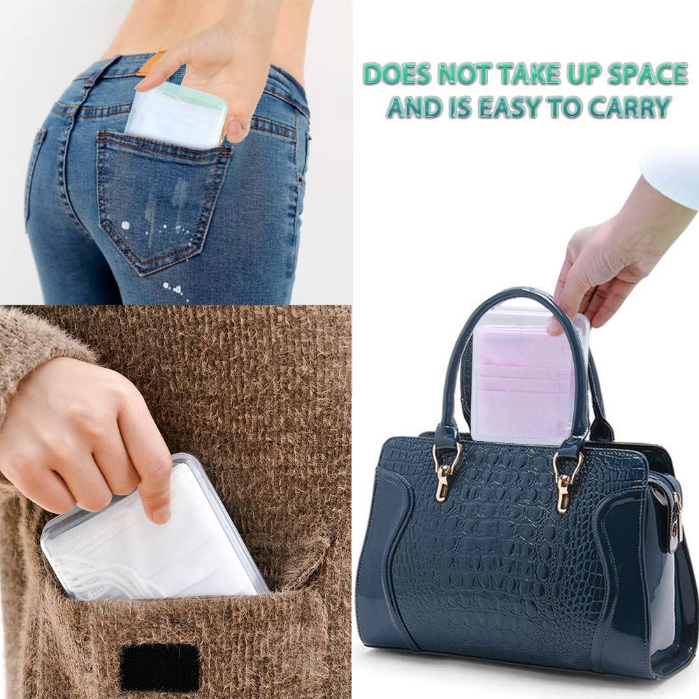 Reusable Portable Mask Storage Case - Multi-Purpose Clips for Dust Masks & Recyclable Face Coverings | Perfect for Travel, Office & Daily Protection
