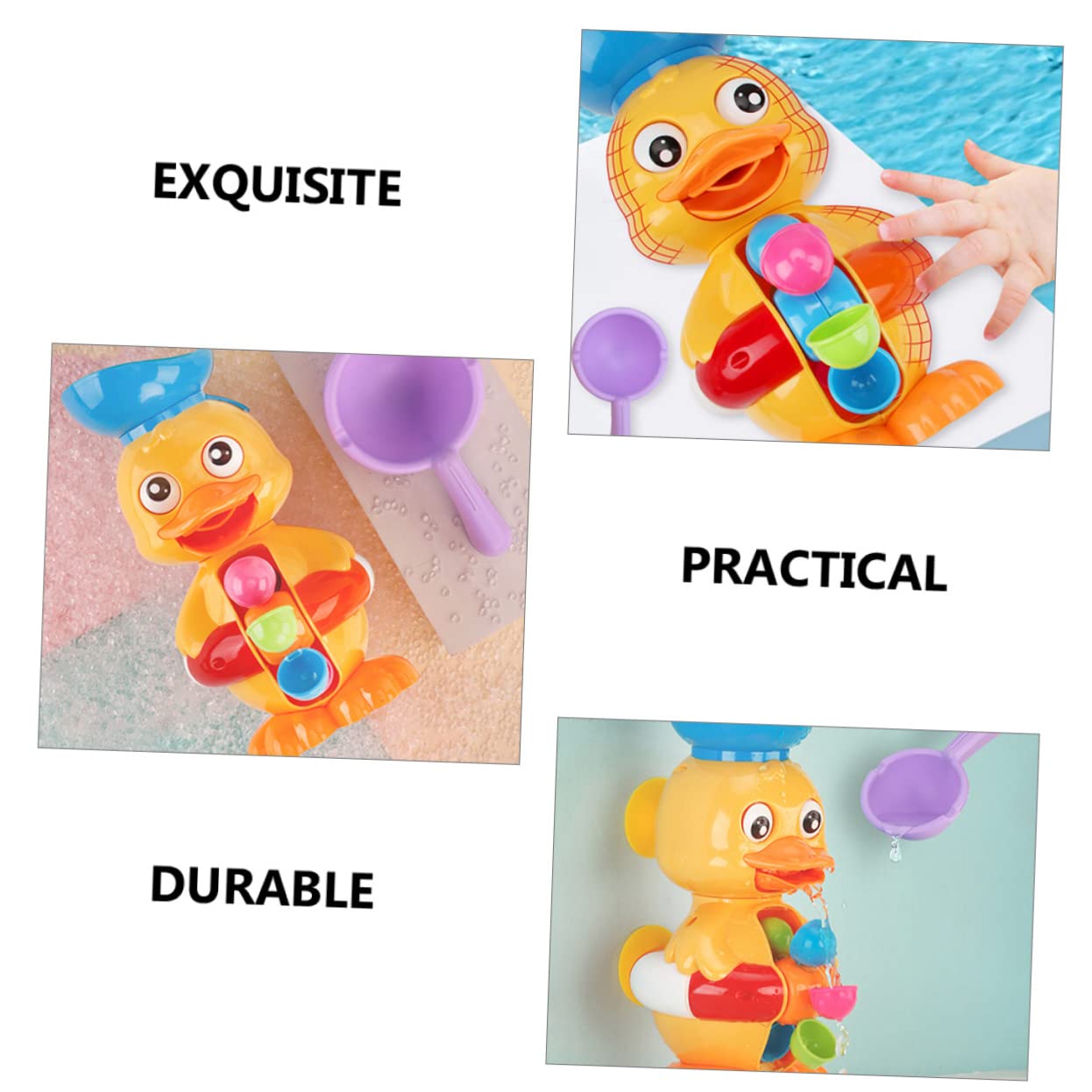 FAVOMOTO 3 Sets Duck Bath Toys for Babies - Rotating Sprinkler Tub Toys for 1-3 Year Olds, Fun Bath Time Water Play for Toddlers & Kids, Perfect for Bathtub, Pool and Outdoor Water Activities