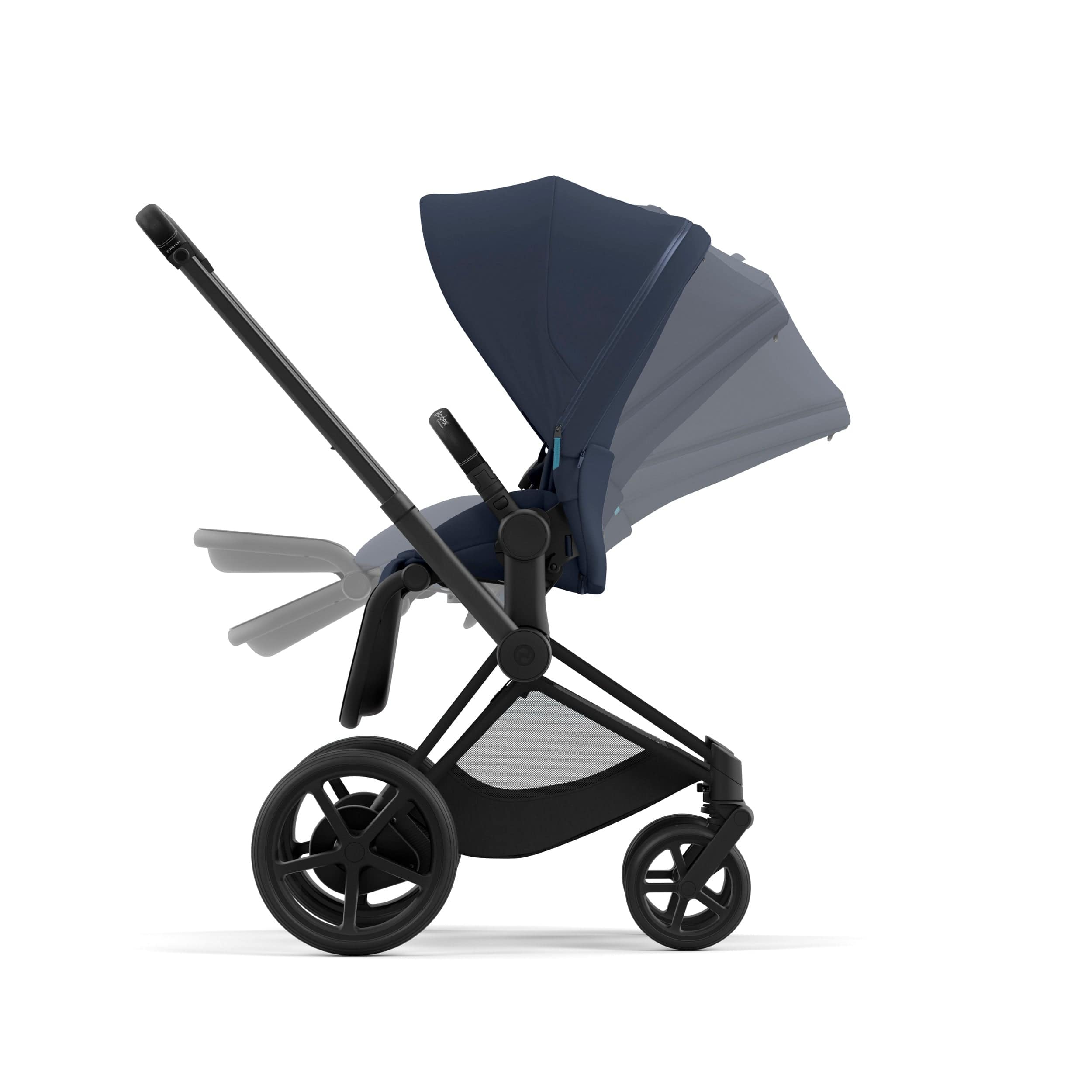 Cybex ePriam 2 Complete Stroller in Matte Black - Premium Baby Stroller with Adjustable Seat & Large Storage Basket | Perfect for Urban Walks, Shopping & Travel