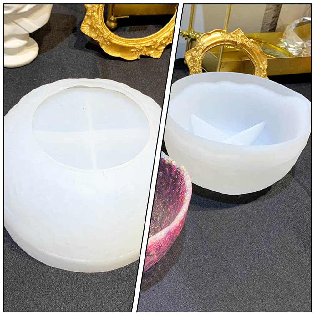 Premium Silicone Resin Bowl Molds for Epoxy Crafts - Food Safe Storage Dish Molds with Crystal Display Stand - Perfect for DIY Resin Art, Jewelry Making, and Home Decor