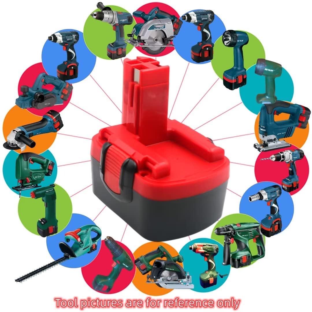 Replacement 14.4V 1500mAh NiCd Battery Compatible with Bosch Power Tools - Perfect for Drills, Saws & Other 14.4V Cordless Tools