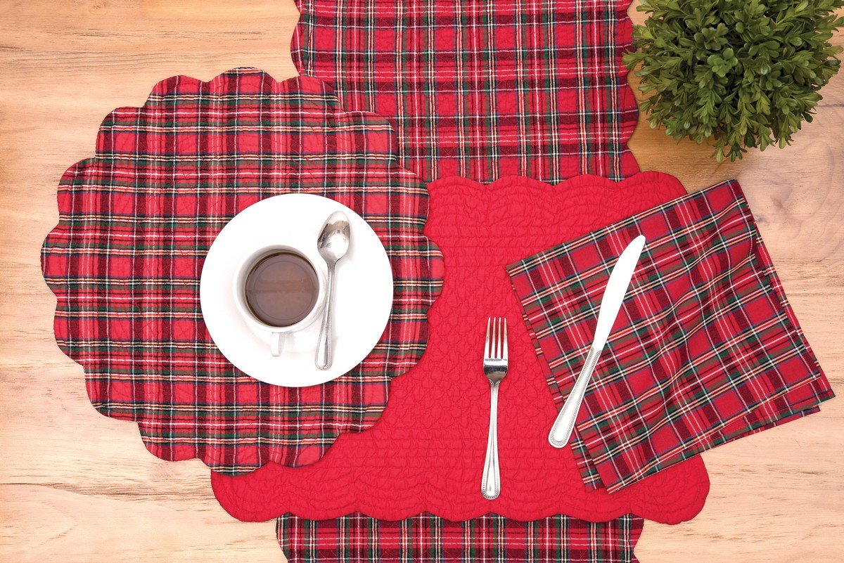 C&F Home Red Plaid Cotton Napkin Set - 18x18 Inch Machine Washable Kitchen & Dining Napkins - Perfect for Everyday Meals, Parties, and Holiday Gatherings