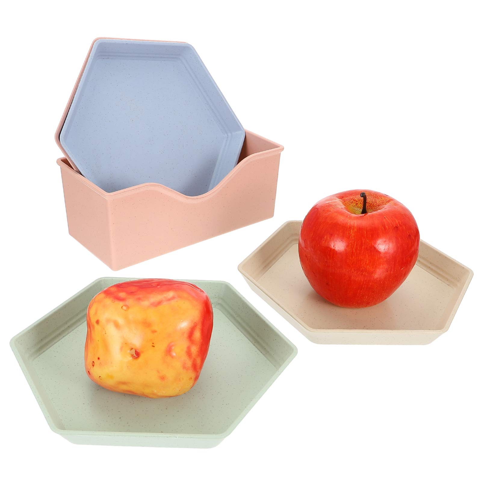 Hemoton 1 Set Divided Serving Plates - Round Plastic Dinnerware for Adults & Kids - Soup, Pasta, Salad Trays - BPA-Free Camping & Picnic Dishes - Microwave Safe Food Containers (Perfect for Family Dinners, Outdoor Parties & School Lunches)