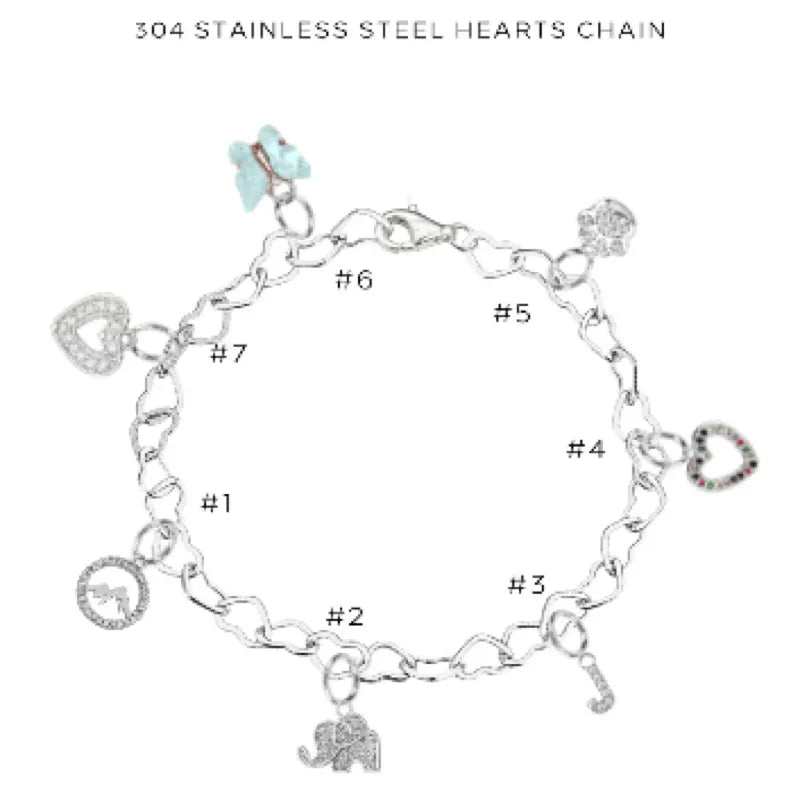 Elegant Charm Bracelet with Assorted Charms - Fashion Jewelry for Women & Girls - Perfect for Gifts, Parties & Everyday Wear