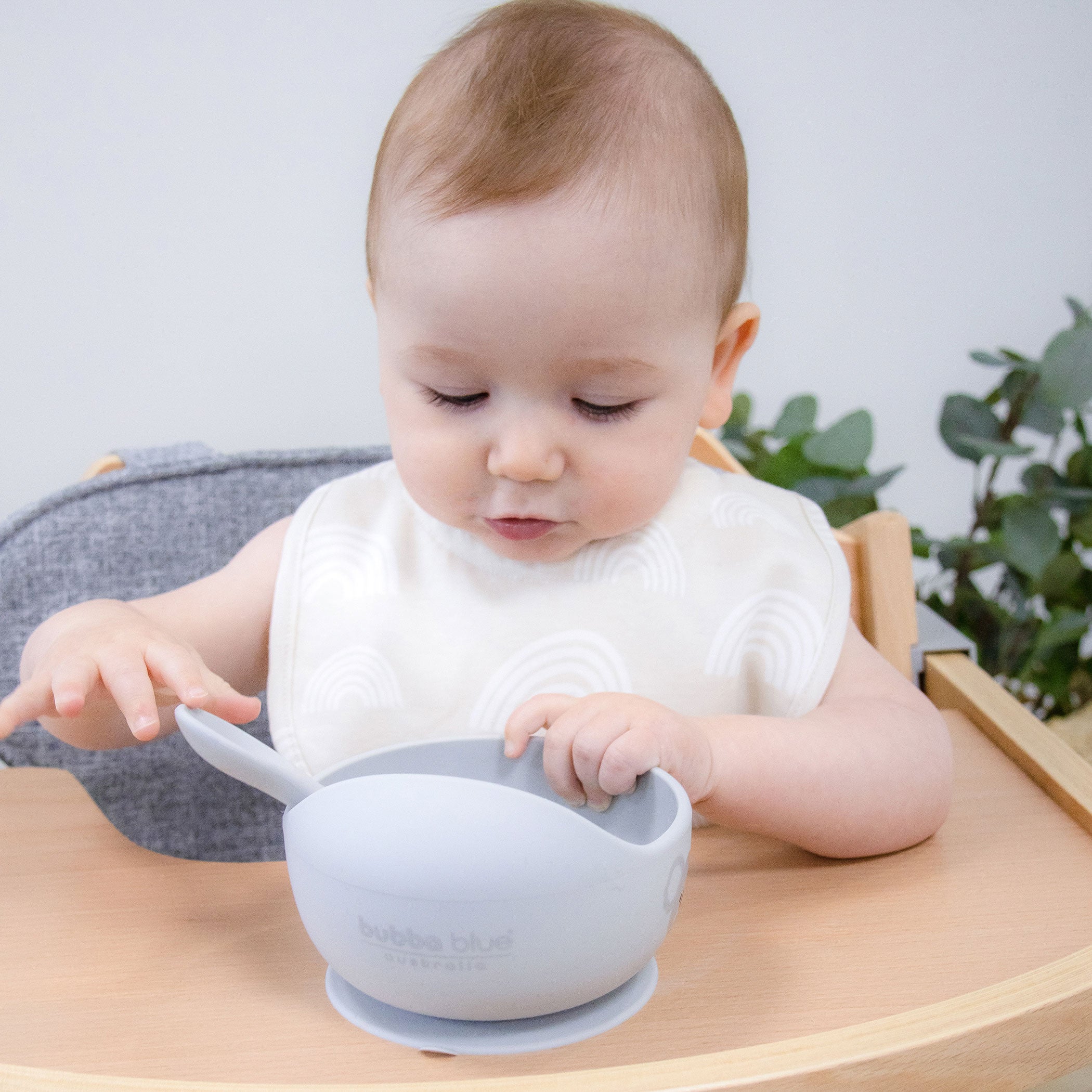 Nordic Style 2-Pack Baby Dribble Bibs - Soft Cotton Drool Bibs for Infants (Grey/Sand) - Perfect for Feeding, Teething & Everyday Use