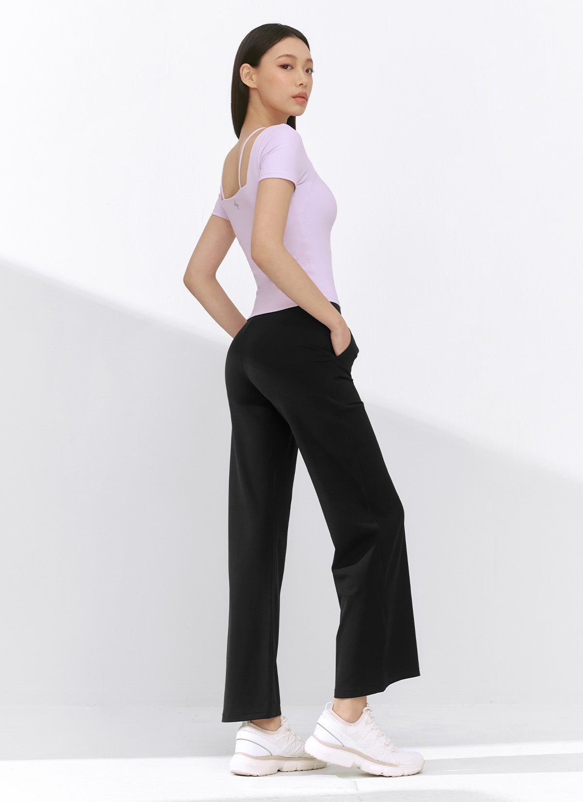 Black Label Power Rise Pocket Wide Leggings - High Waisted Yoga Pants with Side Pockets for Women | Perfect for Workouts, Running, Gym & Lounge Wear