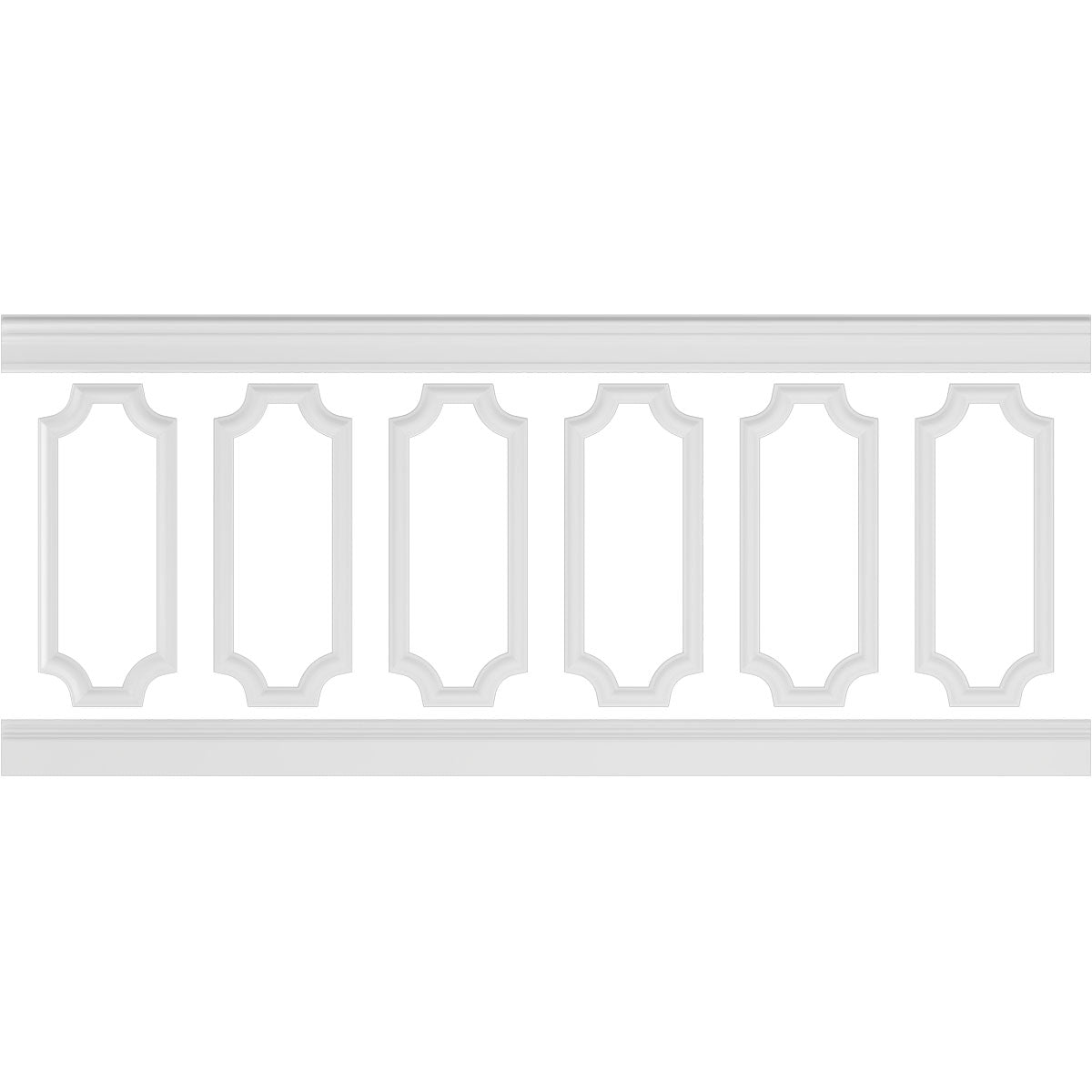 Ashford Traditional Wainscot Paneling Kit - 94.5 Inch Premium Wood Wall Paneling for Home & Office Decoration | Easy DIY Installation for Living Room, Bedroom, Dining Room & Hallway