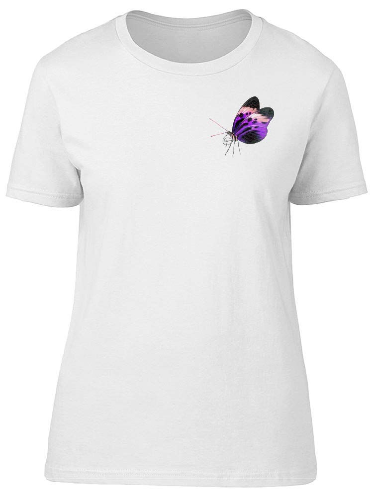 Men's Purple & Pink Pocket Butterfly Graphic T-Shirt - Casual Streetwear for Everyday Wear & Outdoor Activities
