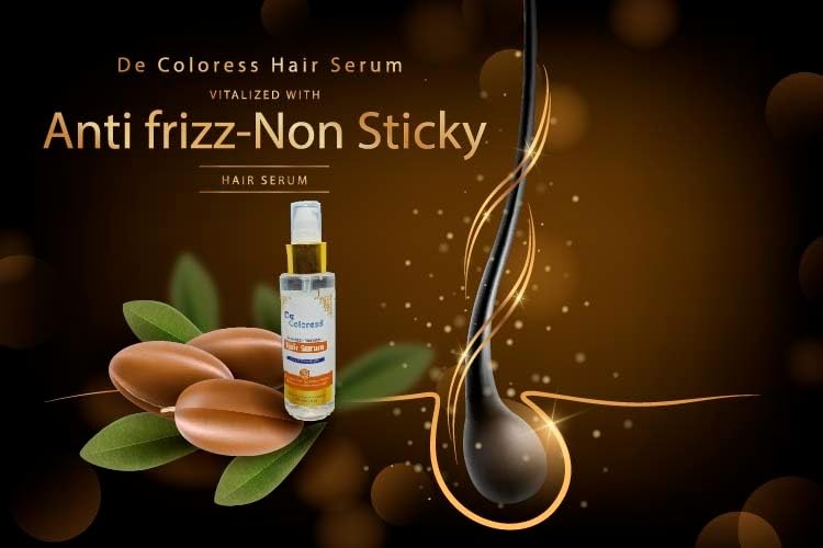 De Coloress Hair Serum for Smoothing & Shine - 100ml Treatment for Dry, Frizzy Hair - Perfect for Daily Styling & Heat Protection