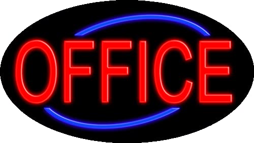 Custom Office Glass Neon Sign #14257 - Handmade in USA | Perfect for Business Decor, Home Office & Gifts