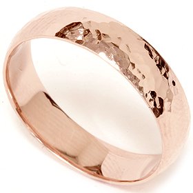14K Rose Gold Hammered Wedding Band for Men & Women - Perfect for Engagement, Anniversary, and Everyday Wear