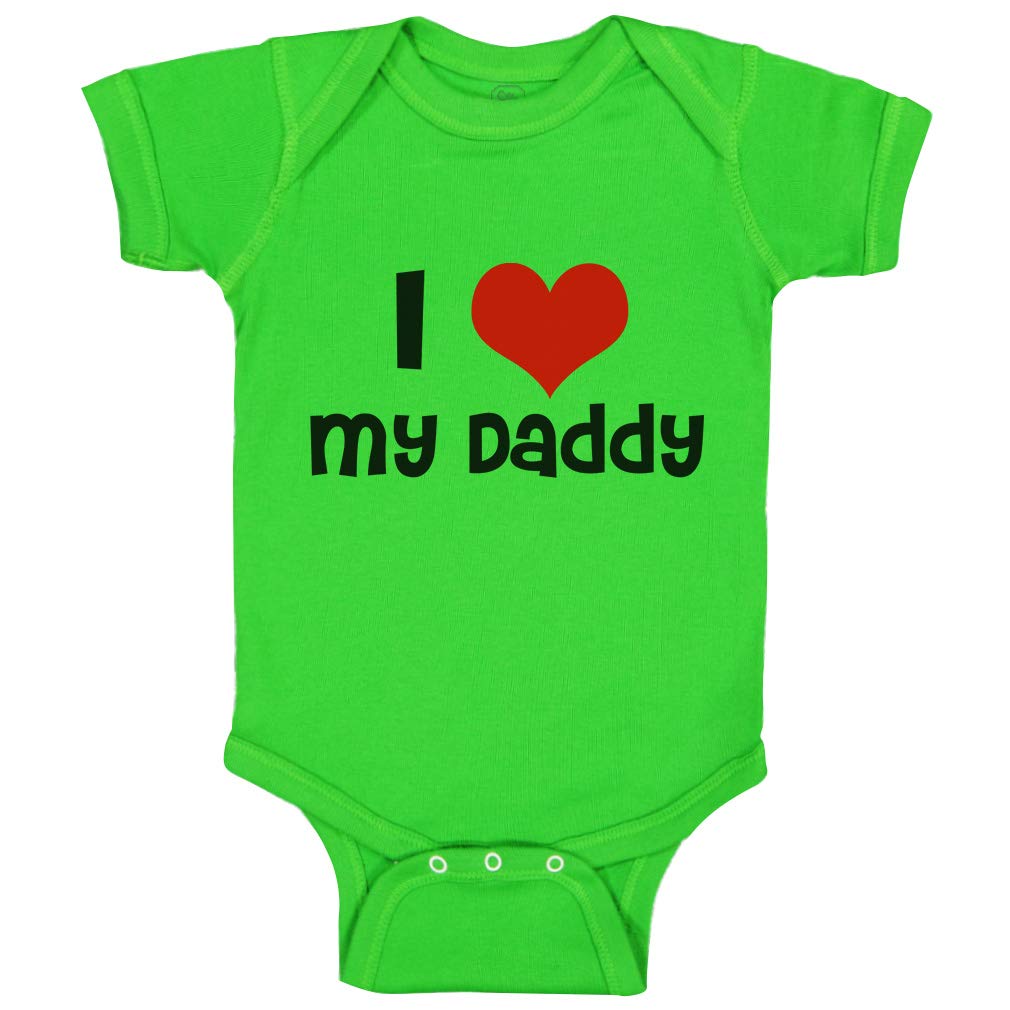 Custom 'I Love My Daddy' Baby Bodysuit - Cute Father's Day Outfit for Boys & Girls | Soft Cotton Infant Onesie for Newborns & Toddlers | Perfect Gift for Dad's First Father's Day