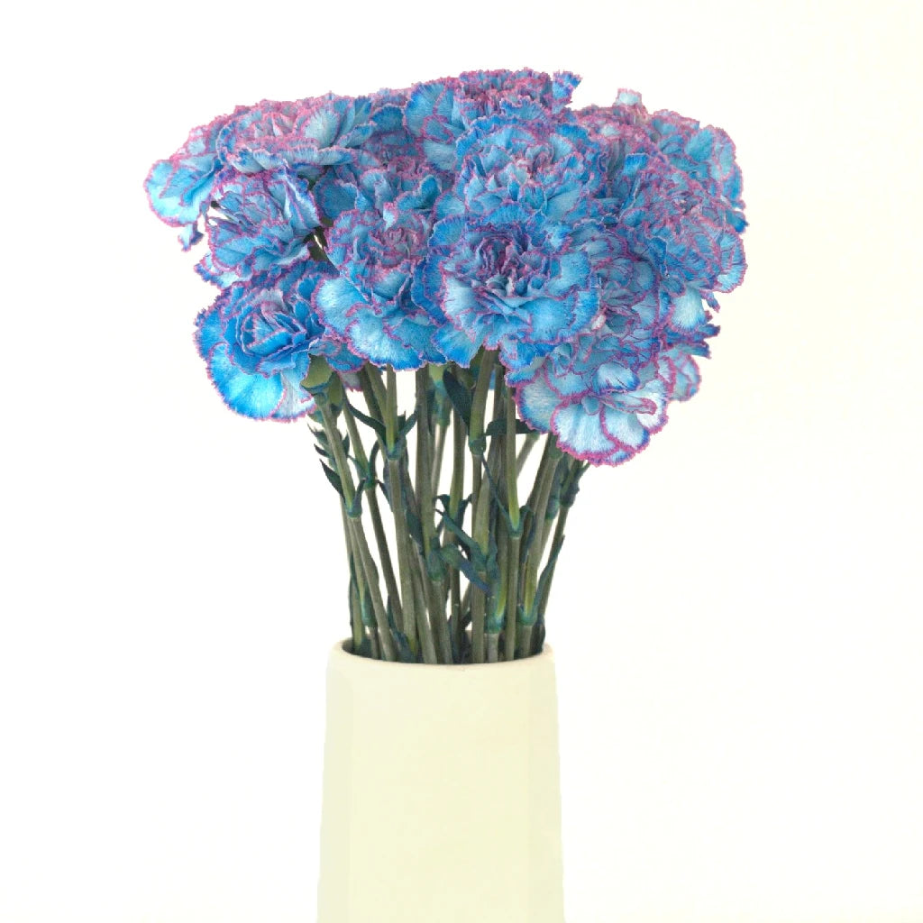 Blue Raspberry Carnation Flowers - Artificial Silk Floral Arrangement for Home Decor, Wedding Centerpieces & Party Decorations