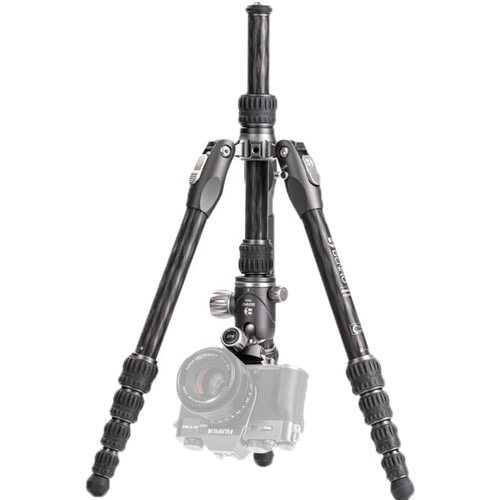 Benro Rhino Carbon Fiber Zero Series Tripod & Monopod with VX20 Ballhead - 5-Section Twist Lock Legs, Lightweight & Durable for Travel, Photography & Videography - Includes Padded Carrying Case