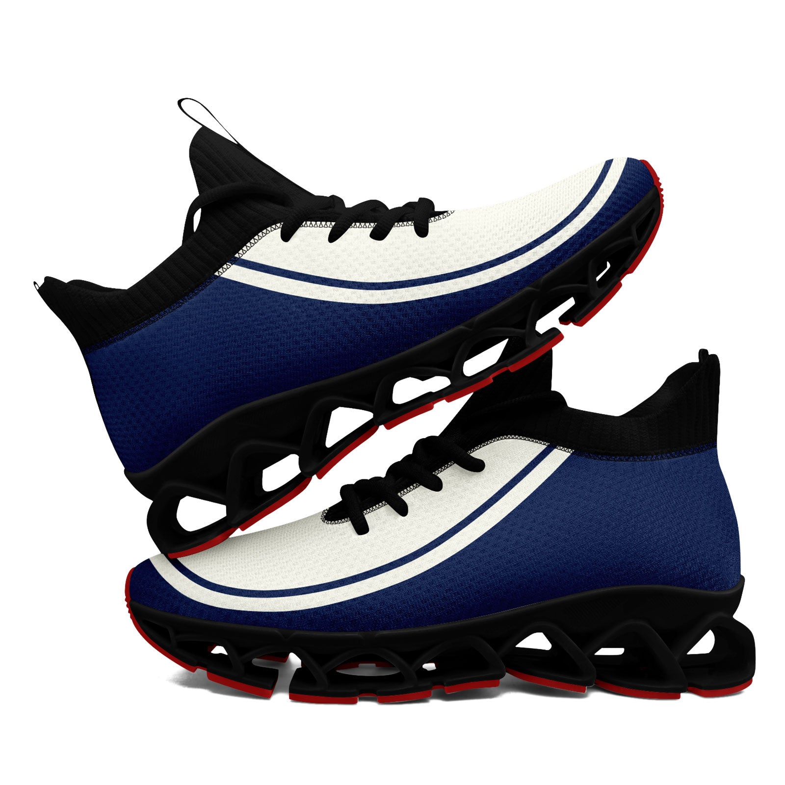 Custom Navy Blue Maxsoul Sneakers - Personalized Comfort Shoes FN030XD D020388 Size 12 - Perfect for Running, Gym & Casual Wear