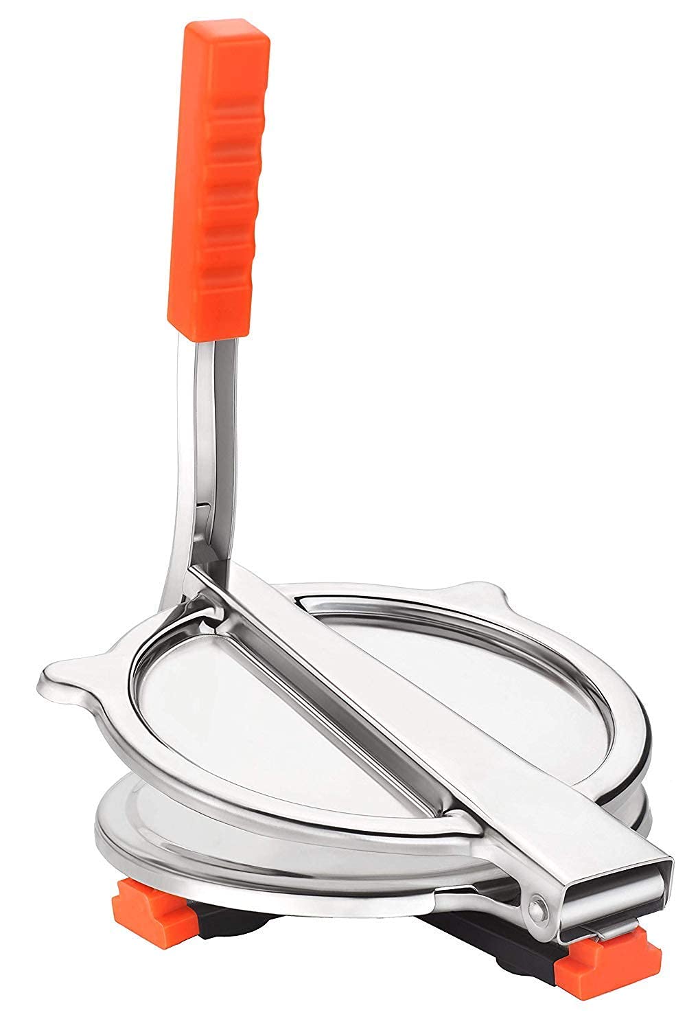 6.5 Inch Stainless Steel Puri Maker - Poori Press, Tortilla Maker, Roti Chapati Paratha Dough Press - Perfect for Indian, Mexican & Asian Cuisine - Easy to Use for Homemade Flatbreads, Snacks & Meals