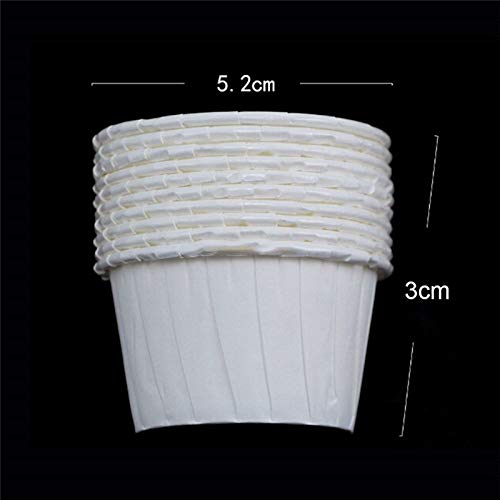 100Pcs Disposable Paper Waxing Cups for Nose, Face & Body Hair Removal - Wax Melting Containers for DIY Beauty, Ice Cream, Cake & Dessert Serving - Perfect for Home Spa, Salon & Party Use