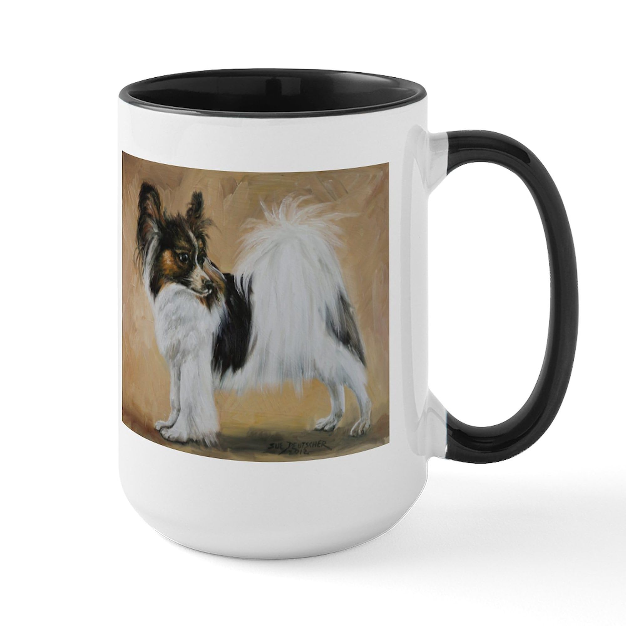 Papillon Large 15 oz (444 ml) Ceramic Coffee Mug - Butterfly Design Tea Cup for Home, Office & Gifts | Perfect for Coffee, Tea & Hot Beverages