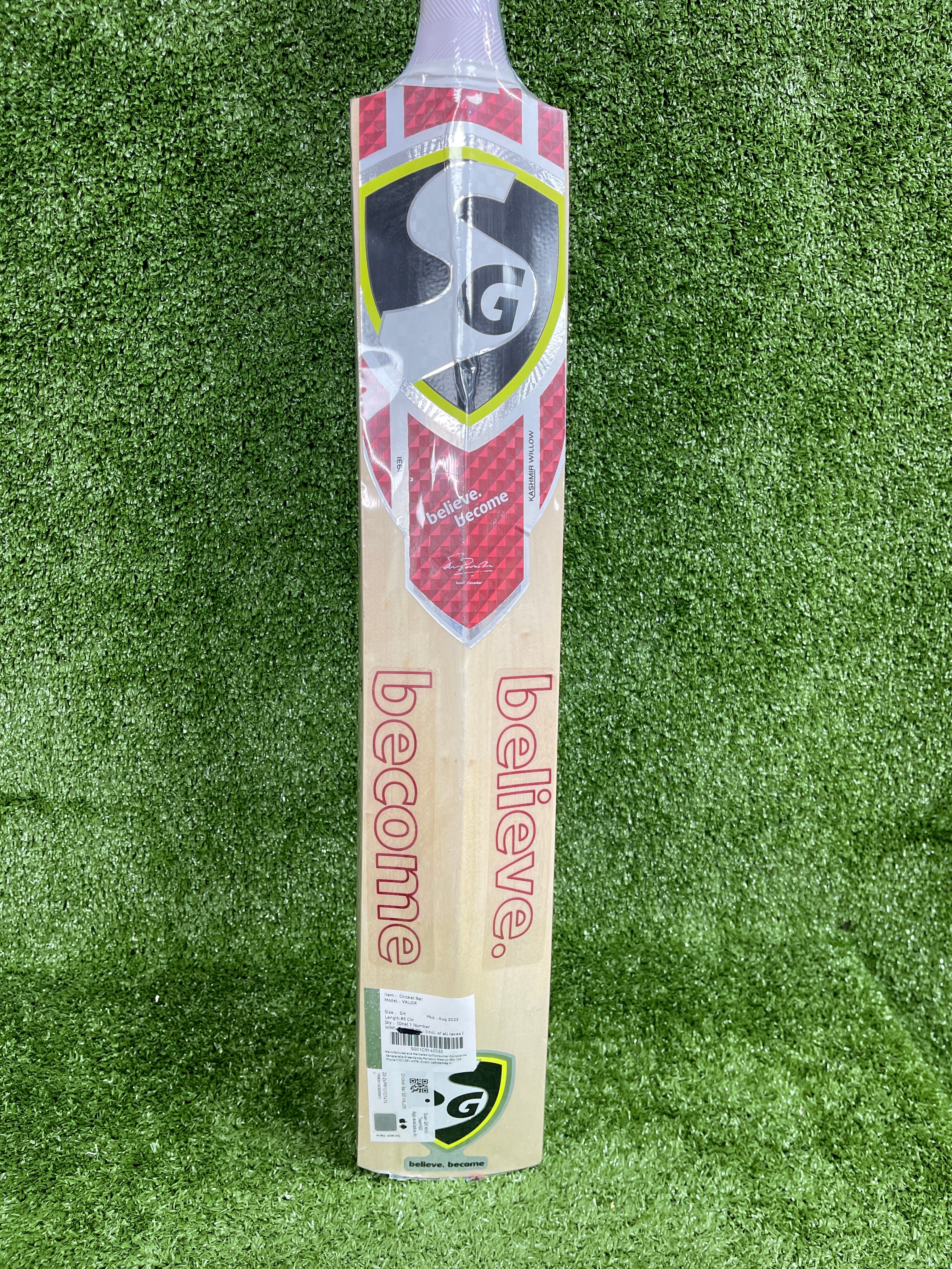 SG Valor Kashmir Willow Cricket Bat - Lightweight & Durable for Practice & Matches - Perfect for Beginners & Professionals in Cricket Training & Games