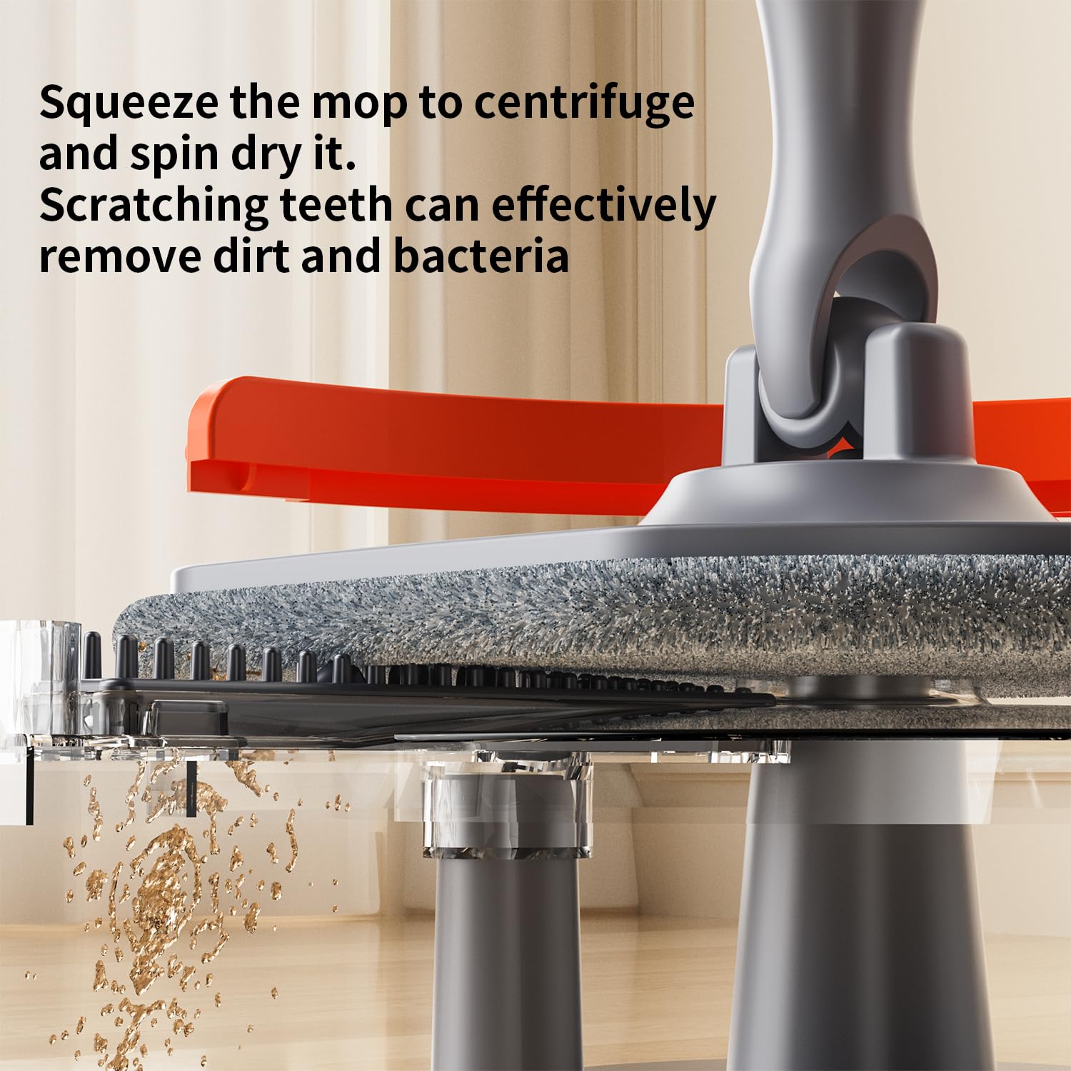 360° Rotating Spin Mop and Bucket System with Separate Dirty/Clean Water - Foldable Handle, 6 Replaceable Mop Pads - Perfect for Hardwood, Tile, Marble Floors & Wall Cleaning - Ideal for Home, Kitchen, Bathroom & Office Use