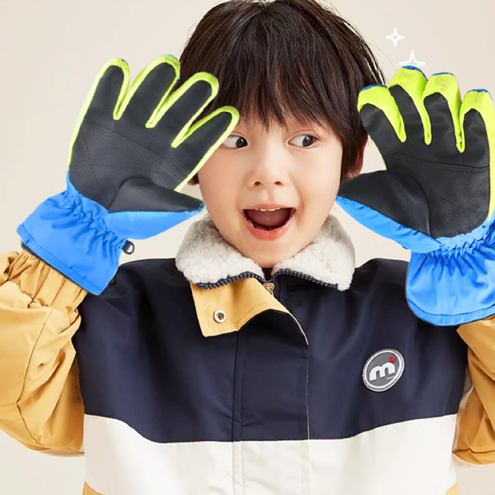 JEELAD Kids Winter Snow Gloves - Waterproof Ski & Snowboard Gloves for Boys & Girls - Warm Cold Weather Gloves for Outdoor Activities, Skiing, Snowboarding & Snow Play