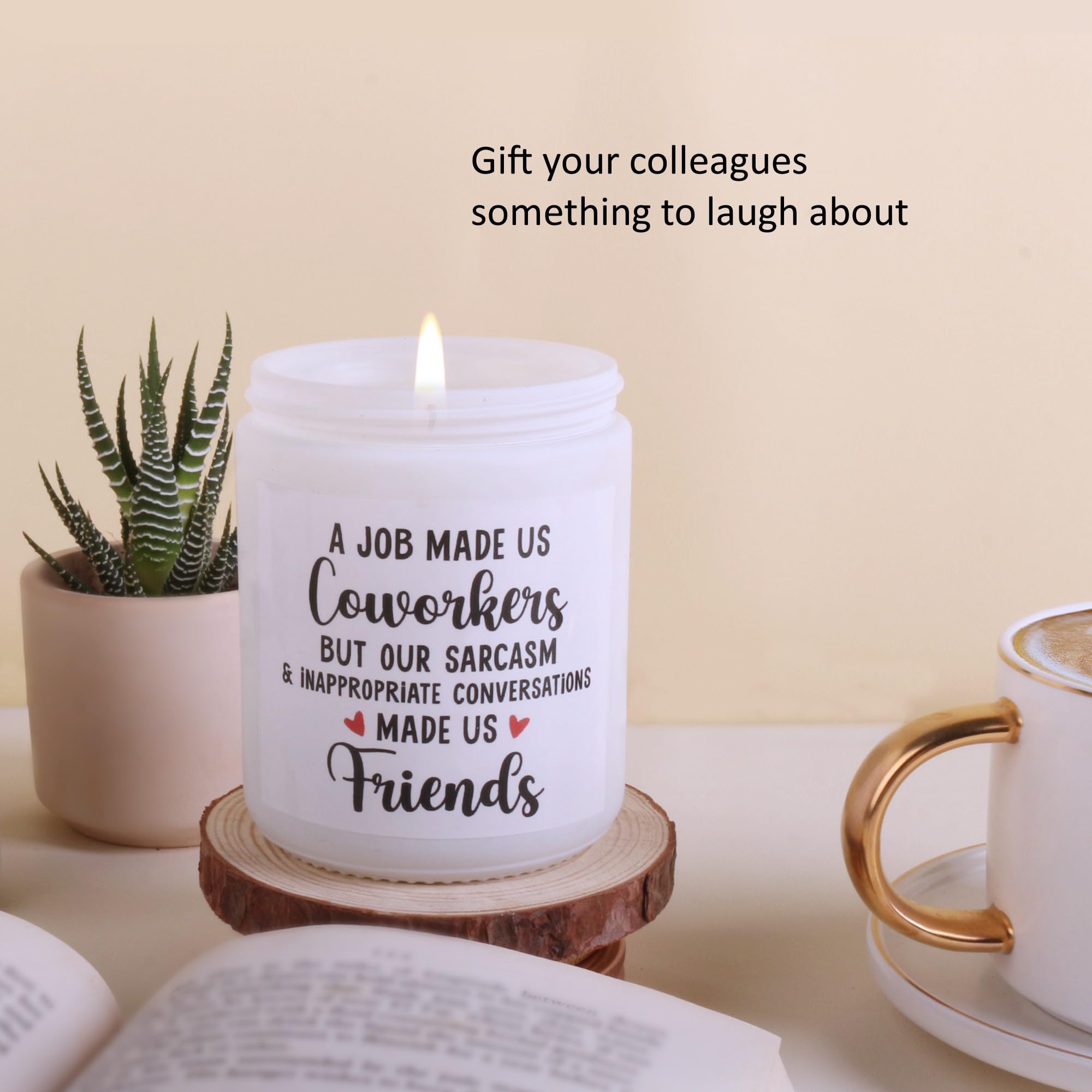 **Lavender Soy Wax Candles - Retirement & Farewell Gifts for Women & Men, Funny Coworker Gifts with Birthday Candles | Relaxing Aromatherapy for Home & Office**