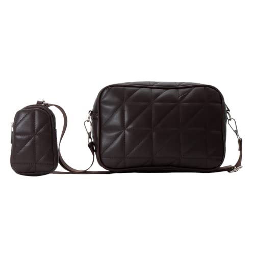 Modern Chic Elizabeth Quilted Crossbody Bag for Women - Detachable Strap Travel Purse | Perfect for Everyday Use, Work & Vacation Accessories
