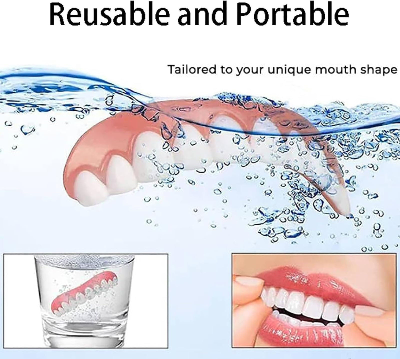 Premium Denture Reline Kit - Soft Silicone Denture Reliner for Comfortable Fit - Easy-to-Use Dental Relining Material for Men & Women - Perfect for Denture Adjustment & Pain Relief (1 Pack) - Ideal for Home Dental Care & Denture Maintenance