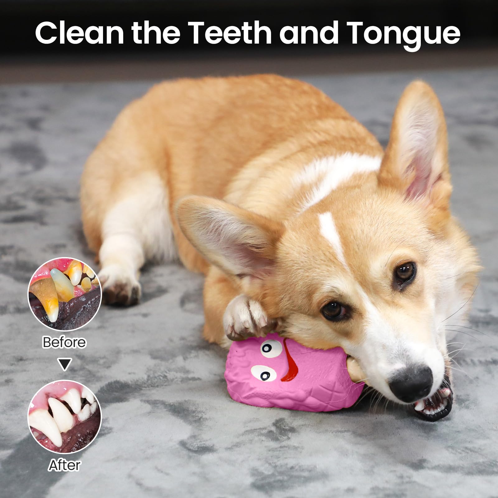 **Indestructible Dog Chew Toys for Aggressive Chewers – Natural Rubber Durable Dog Toys with Milk Flavor, Tough Interactive Treat Toy for Medium & Large Dogs – Perfect for Chewing, Chasing, Fetching & Playtime (Pink-Purple)**