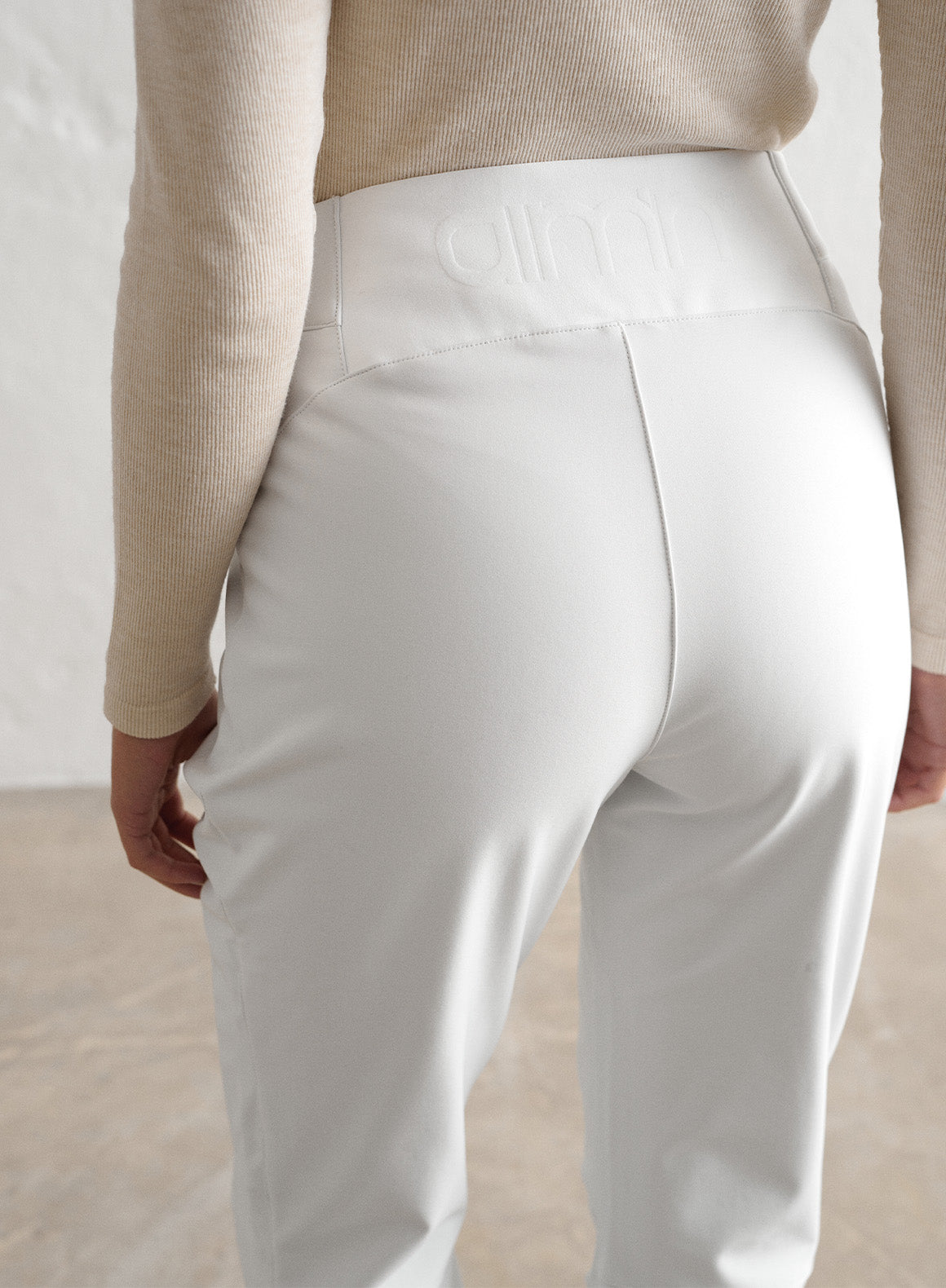 Thermal Stretch Pants for Women - White Winter Leggings for Cold Weather, Running, Yoga & Outdoor Activities