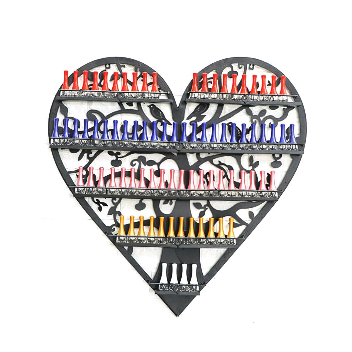 Heart-Shaped Nail Polish Display Rack - 2 Sizes (Small & Large) for Salon Organization & Home Nail Art Storage - Perfect for Nail Technicians & DIY Manicure Enthusiasts