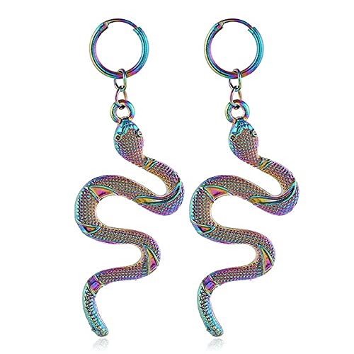 YNAHWT Gold Serpentine Snake Earrings for Women - Baroque Animal Jewelry, Hyperbole Cobra Long Drop Earrings - Perfect for Parties, Date Nights & Boho Fashion