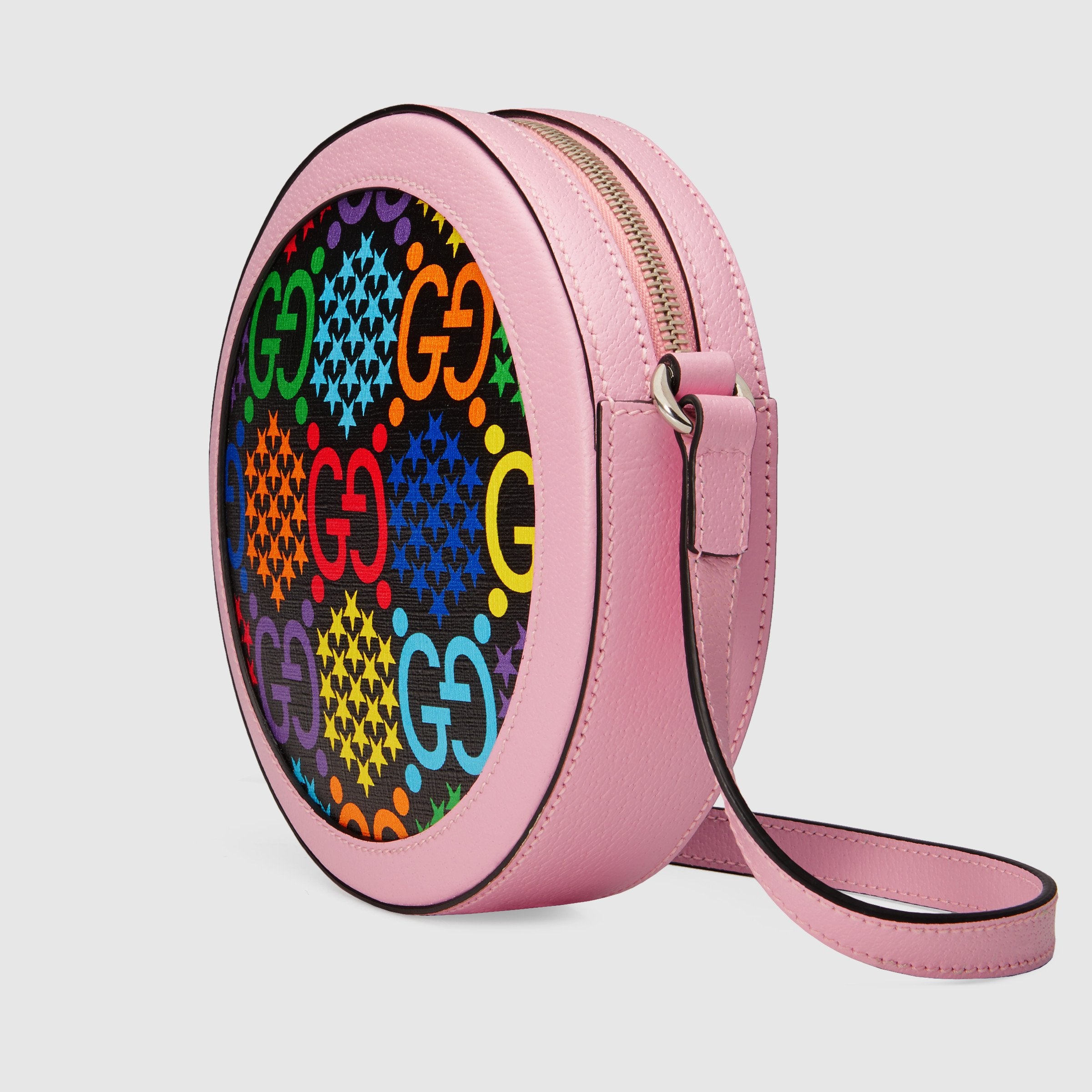 Gucci GG Psychedelic Round Shoulder Bag in Pink - Luxury Designer Handbag for Women | Perfect for Parties, Dates & Everyday Use