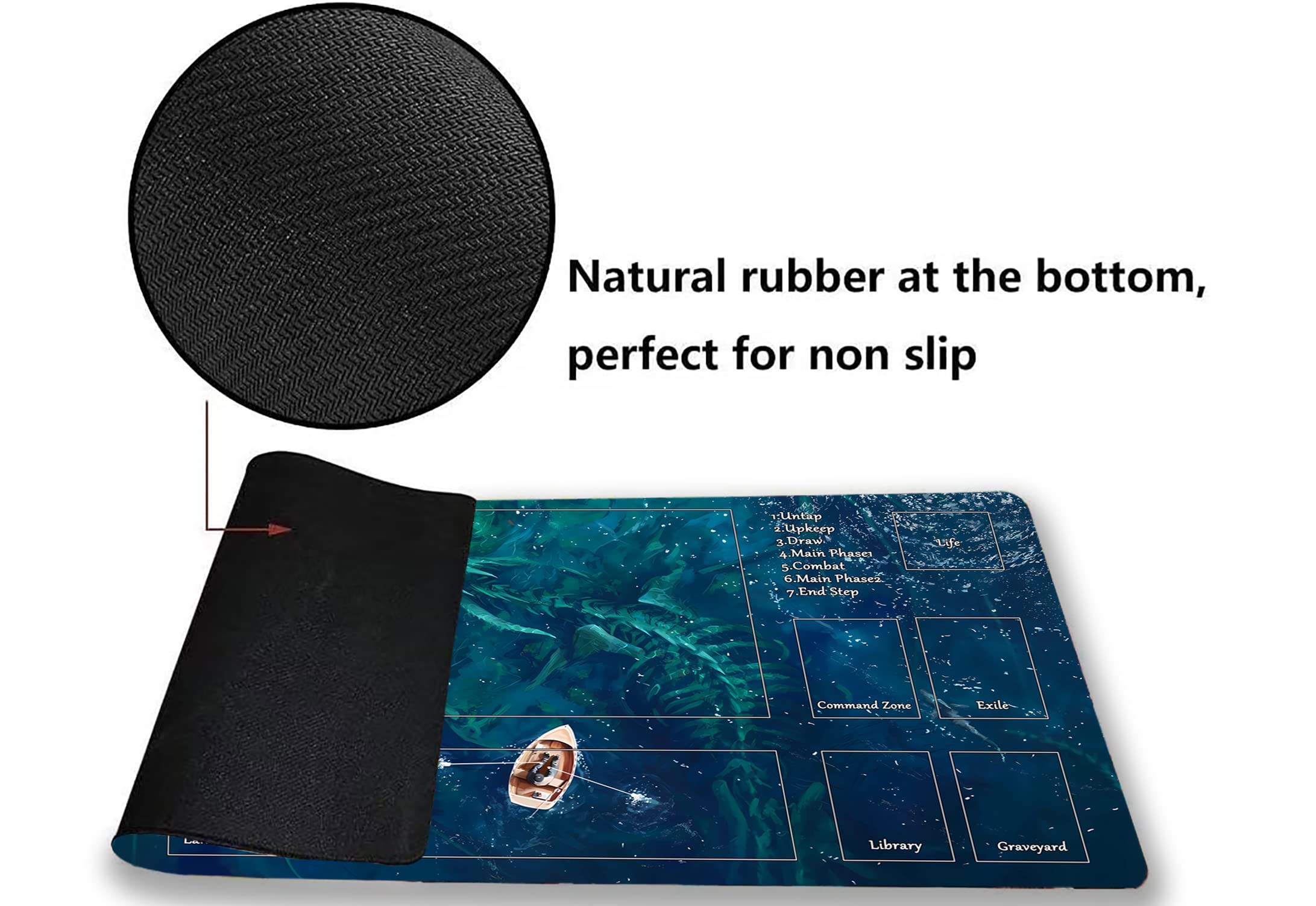 Premium MTG Playmat 24x14 Inches - Non-Slip Rubber Surface Trading Card Game Mat with Storage Bag | Perfect for Magic: The Gathering, Yu-Gi-Oh, Pokemon TCG Battles | Great for Tournaments, Game Nights & Collectors