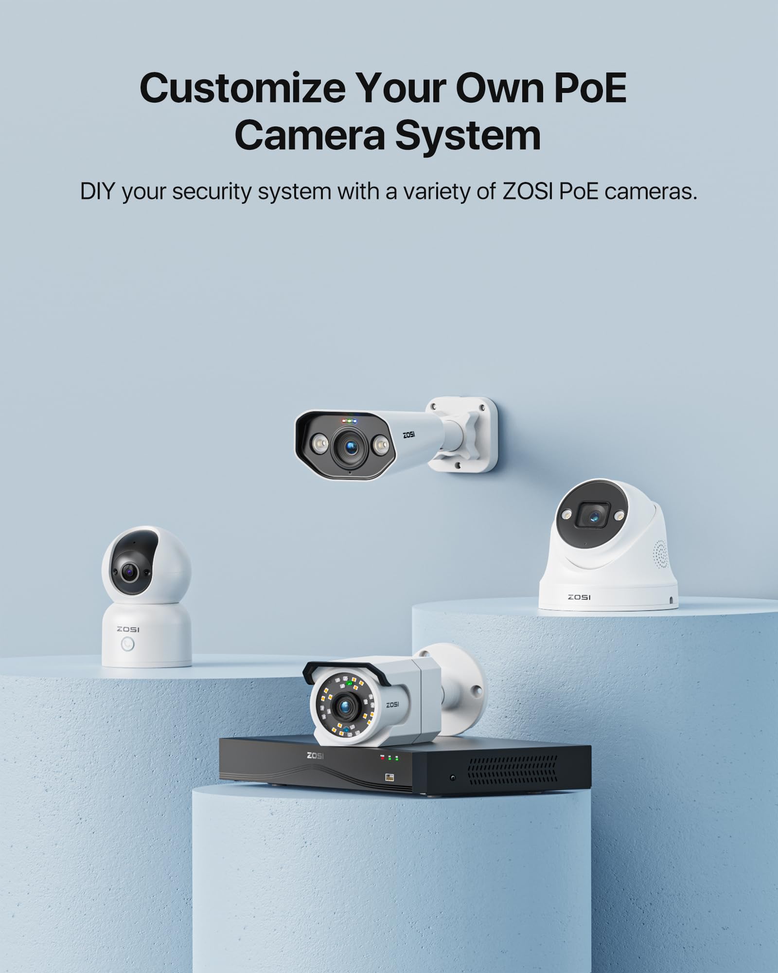 ZOSI 24 Channel 4K PoE NVR Security System with 16 Ports, 8MP Dual HDD Backup, Pre-Installed 4TB HDD for 24/7 Recording - Compatible with 4K/5MP/4MP/3MP ZOSI PoE Cameras - Ideal for Home Security, Business Surveillance & Property Monitoring