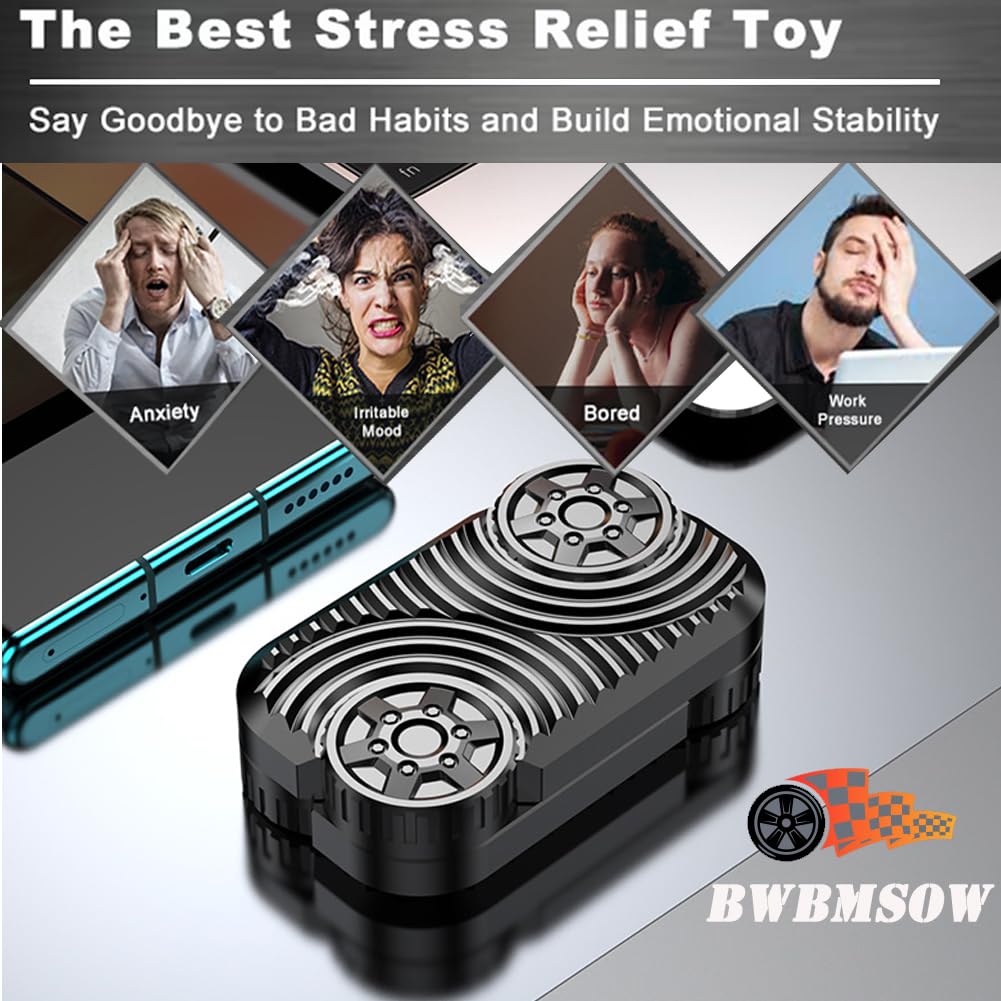 Magnetic Fidget Slider Toy for Adults - Stress Relief & Anxiety ADHD Sensory Fidget Brick - Perfect EDC Gadget for Men, Fathers & Friends - Office, Travel & Home Relaxation Tool