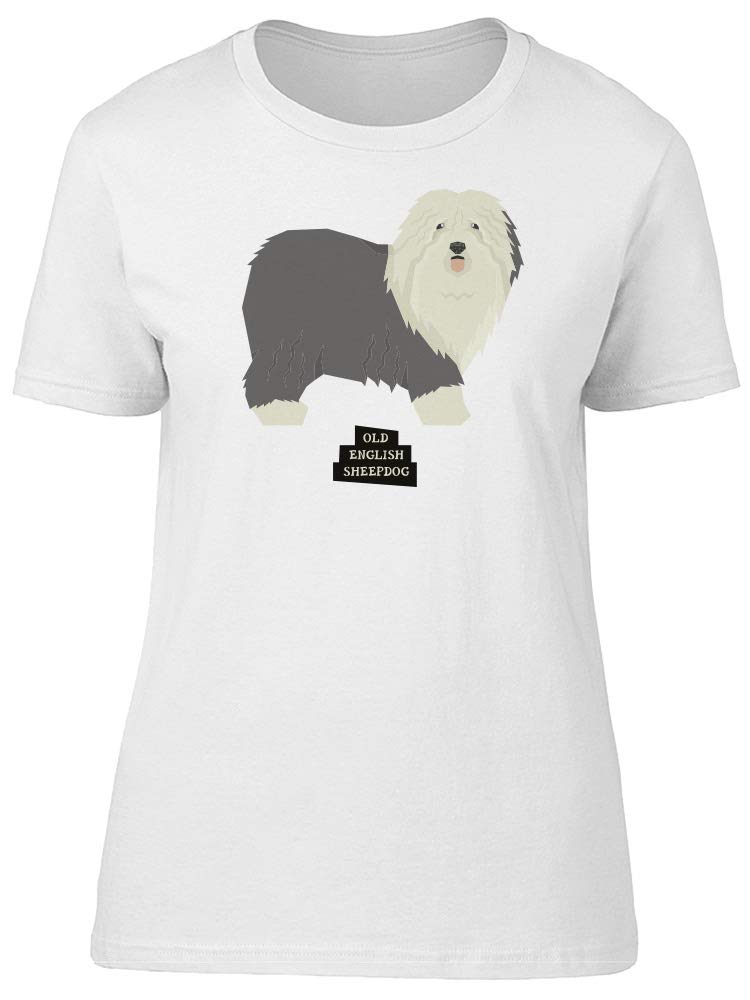Smartprints Old English Sheepdog Graphic T-Shirt for Women - Soft Cotton Casual Tee for Dog Lovers, Perfect for Daily Wear & Pet-Themed Outfits