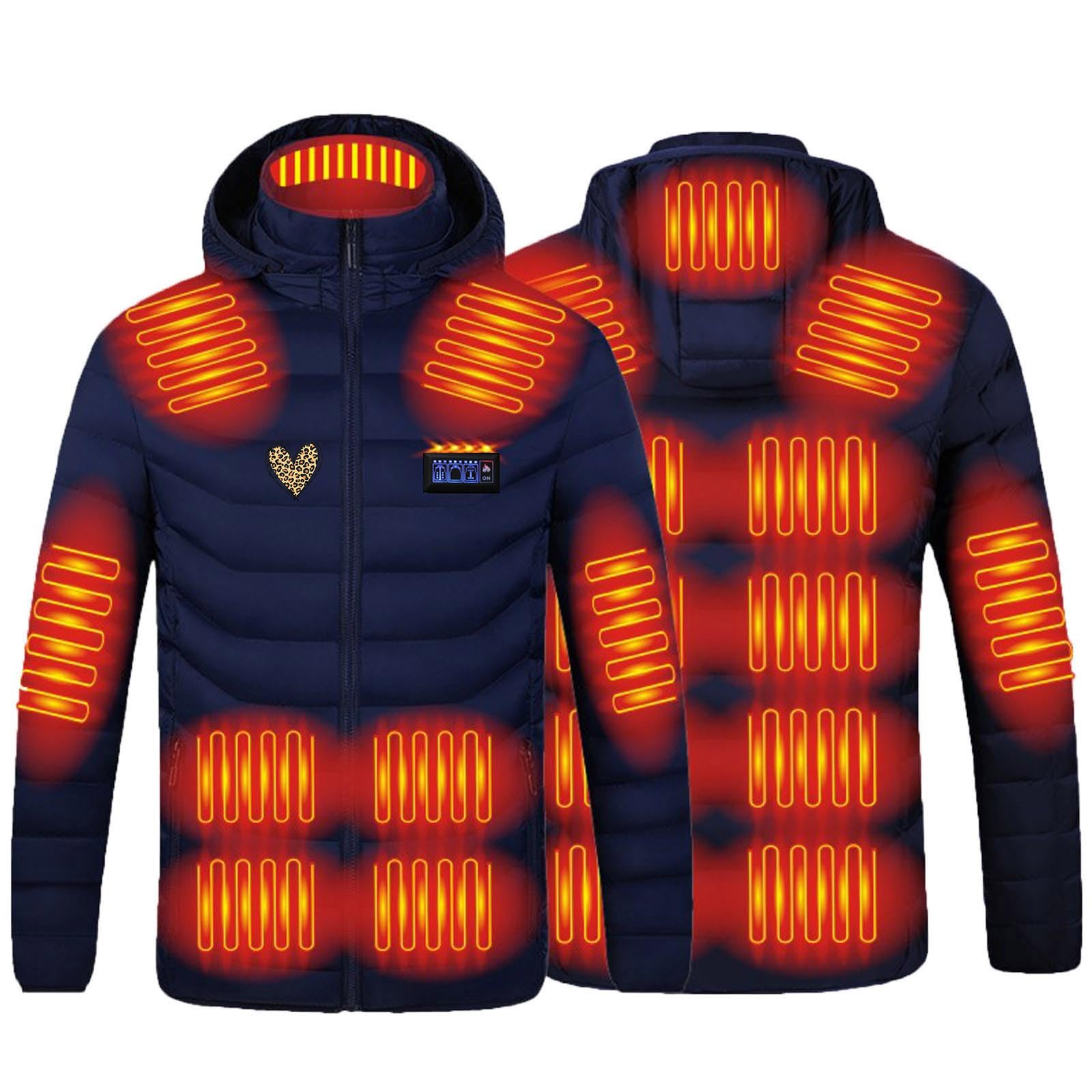 Heated Jacket for Men & Women - USB Electric Heating Windproof Soft Shell Coat - Perfect for Winter Outdoor Activities, Hiking & Camping