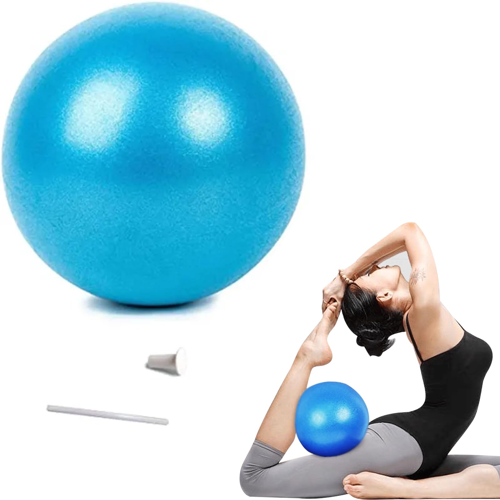 ZLXFT Anti-Burst Yoga Pilates Ball - Exercise Fitness Ball for Yoga, Pilates, Core Workouts & Home Gym - Perfect for Abdominal Training, Stretching & Stability Exercises