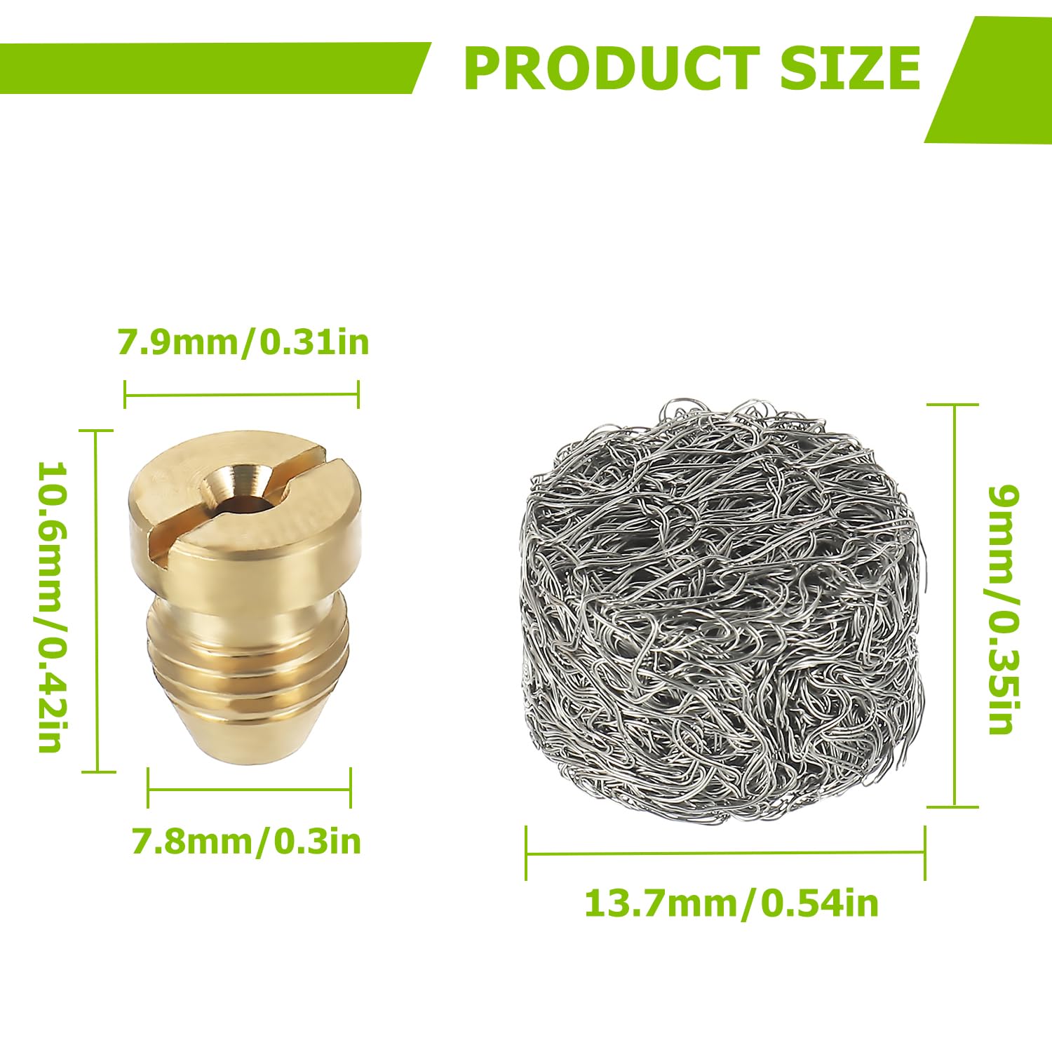 1.1mm Foam Cannon Orifice Nozzle & Foam Maker Kit - Compatible with Snow Foam Lance & Thread Nozzle Tips (2Pcs Nozzles + 2Pcs Foam Makers) for Car Washing, Detailing & Pressure Washer Foam Blaster
